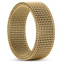 Sentio | Flexibler Goldfarbener Edelstahl Mesh-Ring Sentio | Flexibler Goldfarbener Edelstahl Mesh-Ring