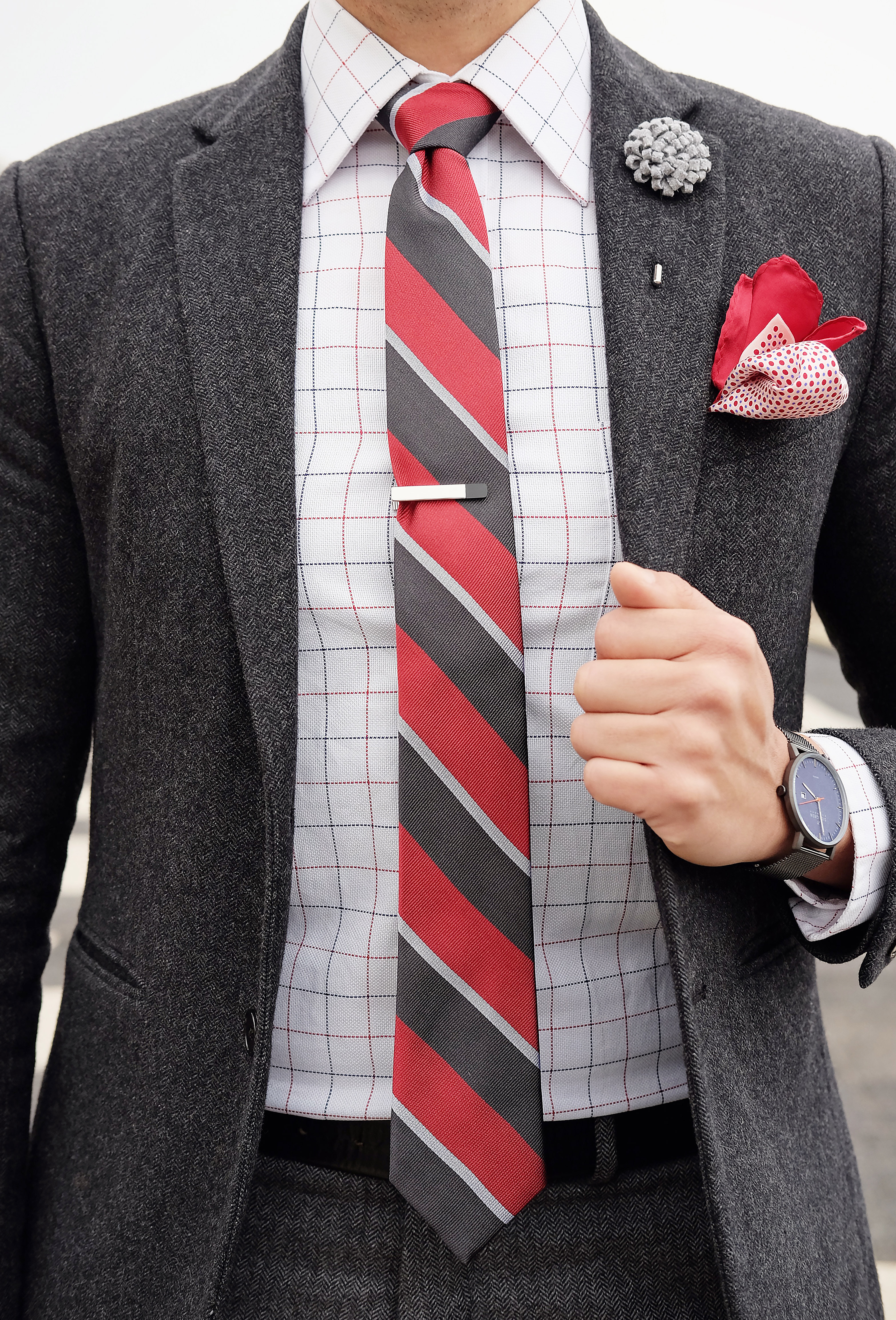 Creative Grey Lapel Flower - 4