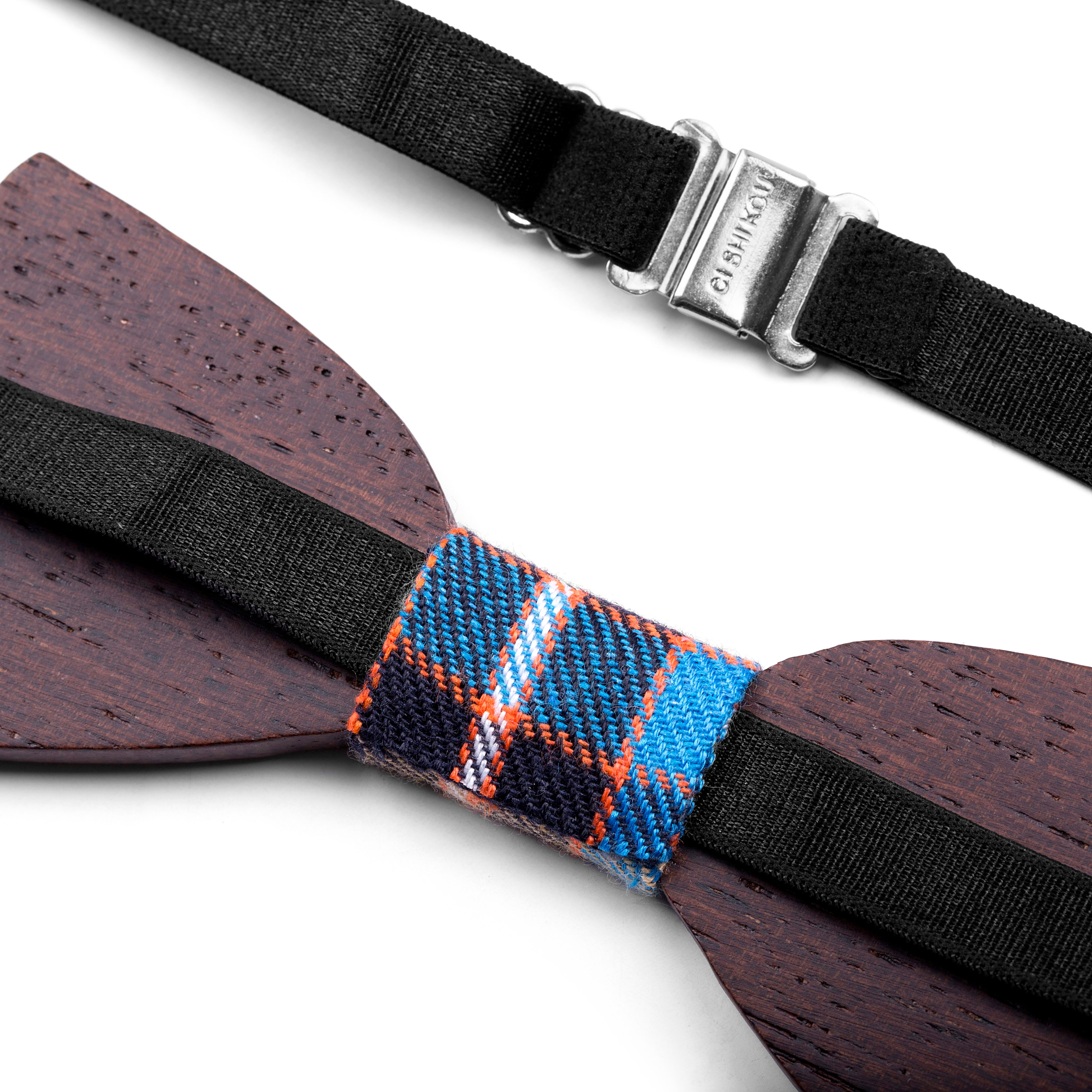 Pajarita clásica de madera de wengué - 3