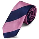 Pink & Navy Stripe Silk 6cm Tie Pink & Navy Stripe Silk 6cm Tie