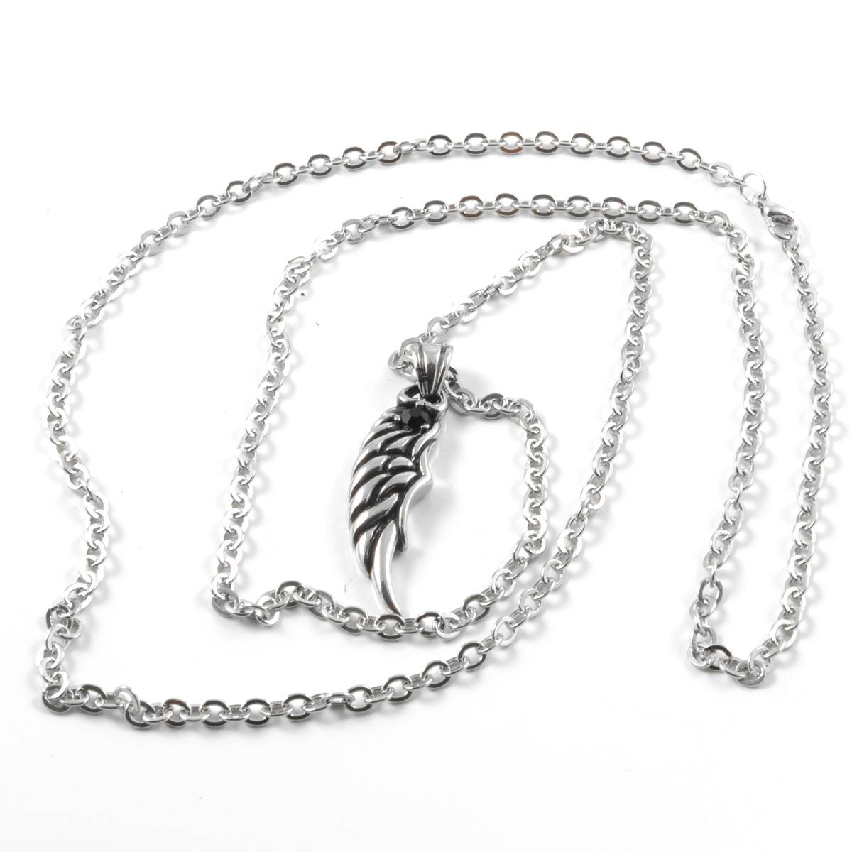 Cadena de acero con colgante de ala  - 2