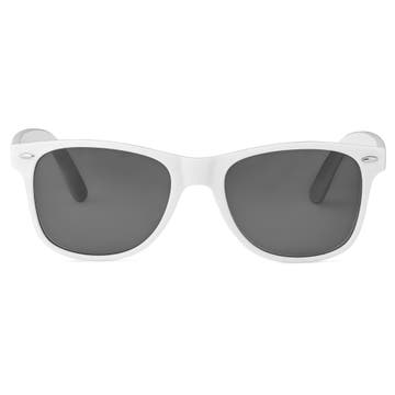 Bílé polarizační retro sluneční brýle