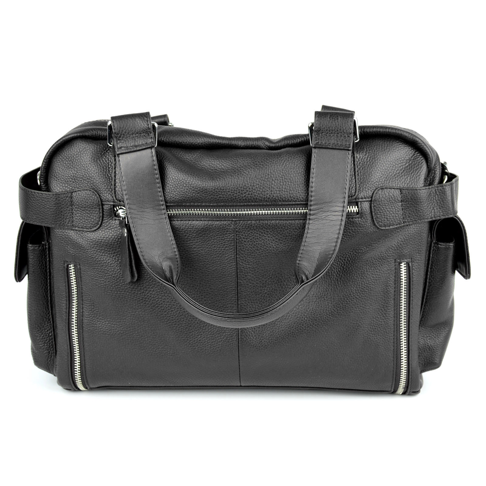 Ekskluzywna czarna torba ze skóry VT - 6