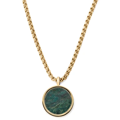 Orisun | Collar con colgante redondo de jade africano dorado Orisun | Collar con colgante redondo de jade africano dorado