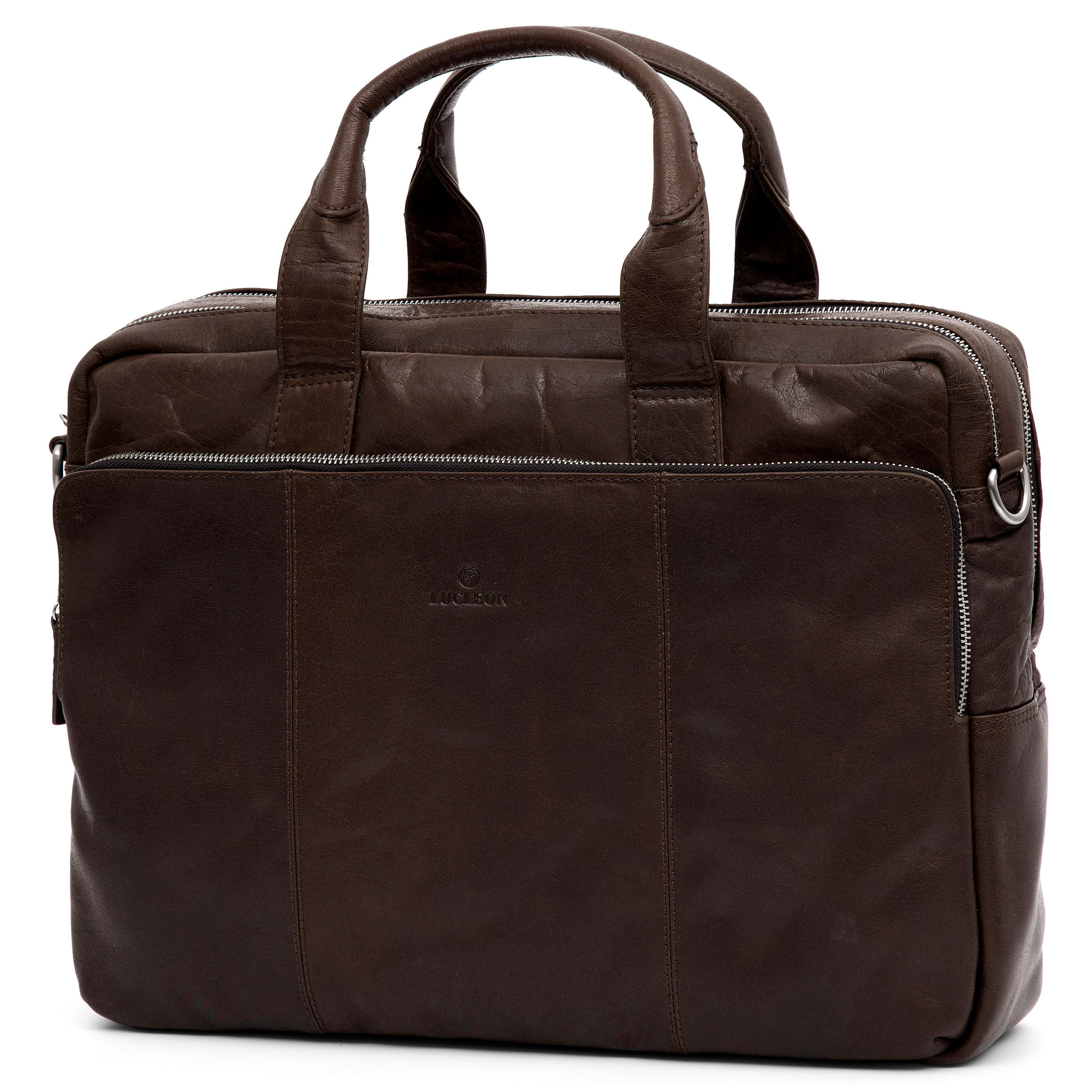 Montreal Brown Leather Work Bag