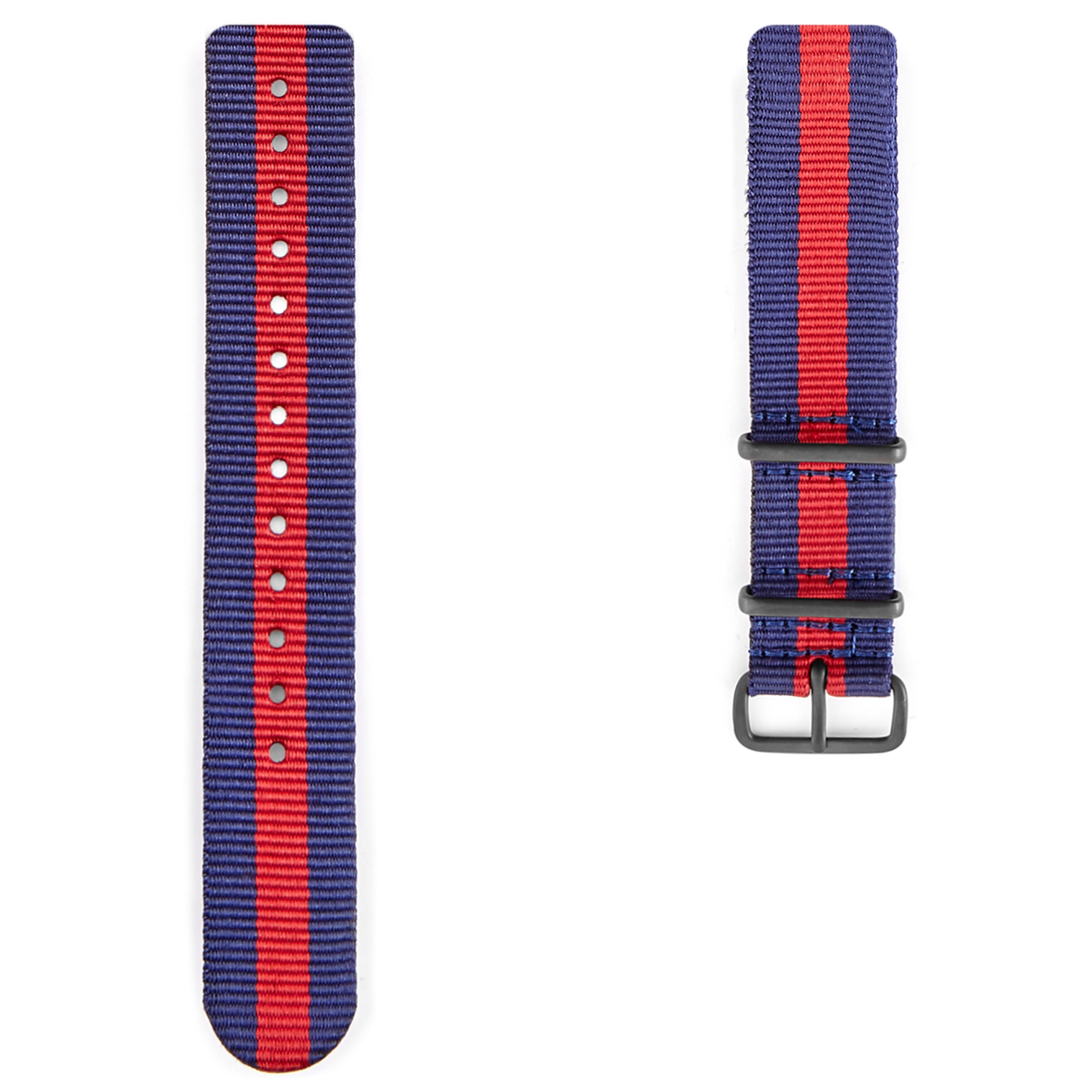 Navy, Red & Black NATO Watch Strap - 1