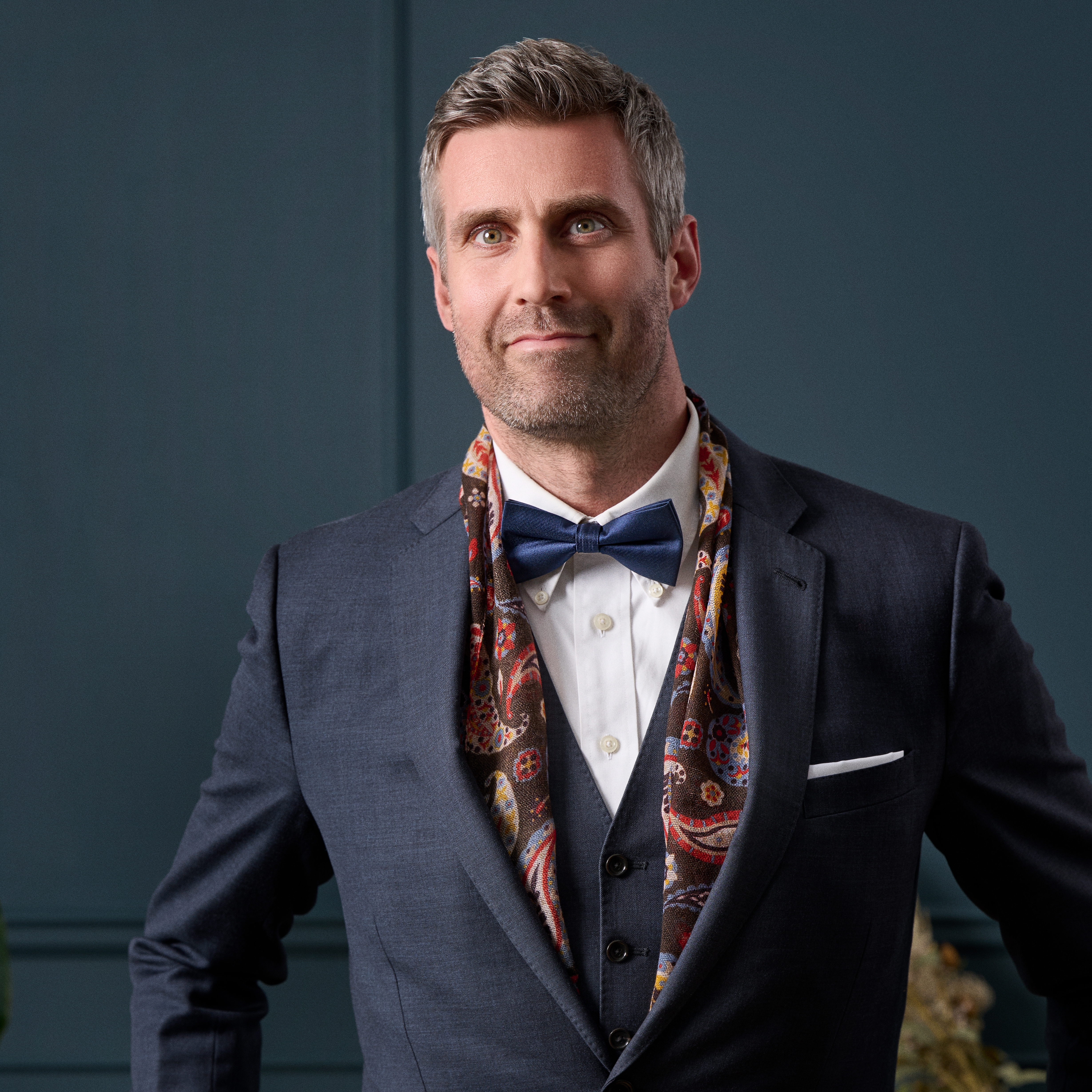 Virtuo | Écharpe en laine à motifs cachemire bordeaux - 4