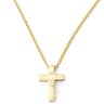 Iconic | Gold-Tone Cross Curb Chain Necklace