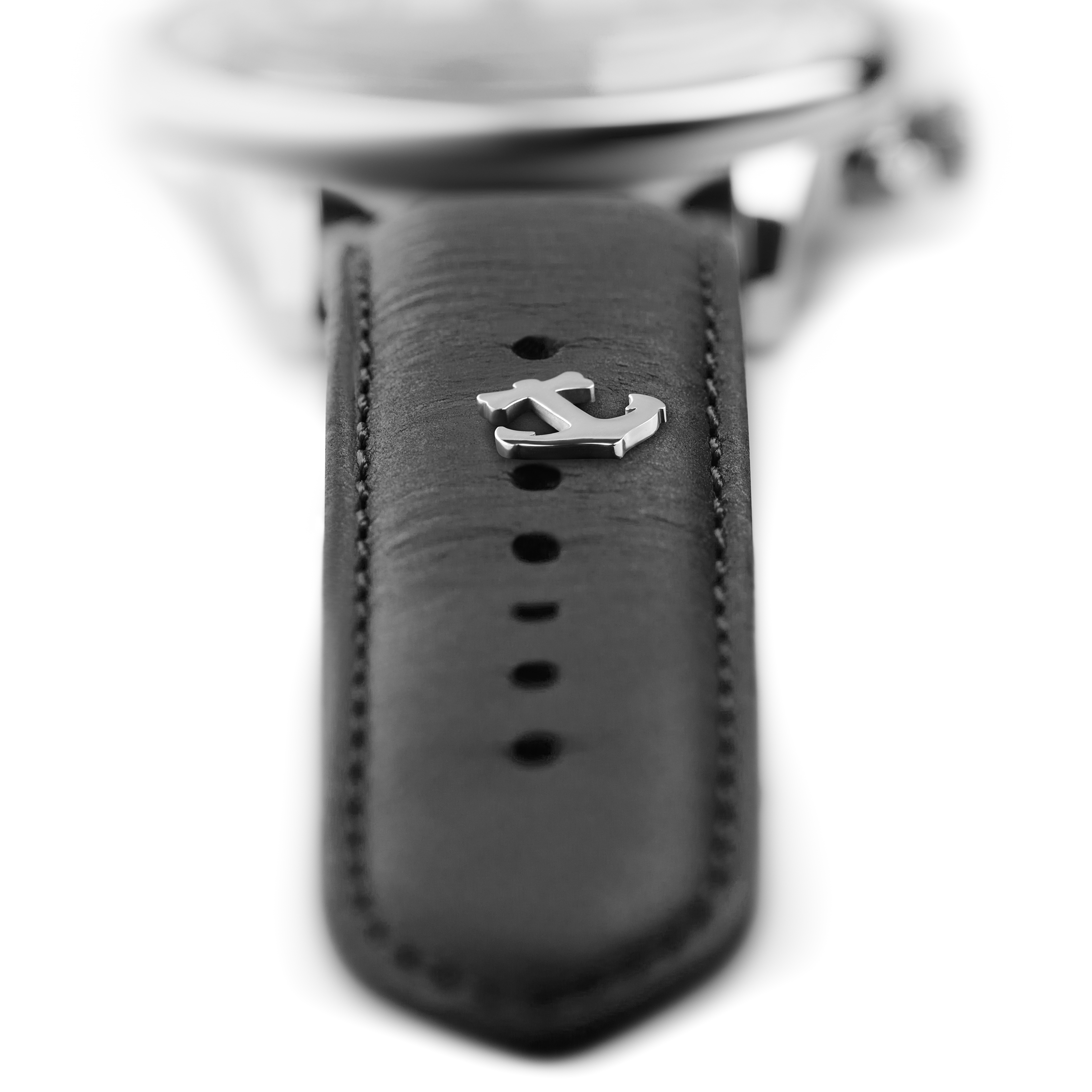 Silver-tone Stainless Steel Anchor Watch Charm - 3