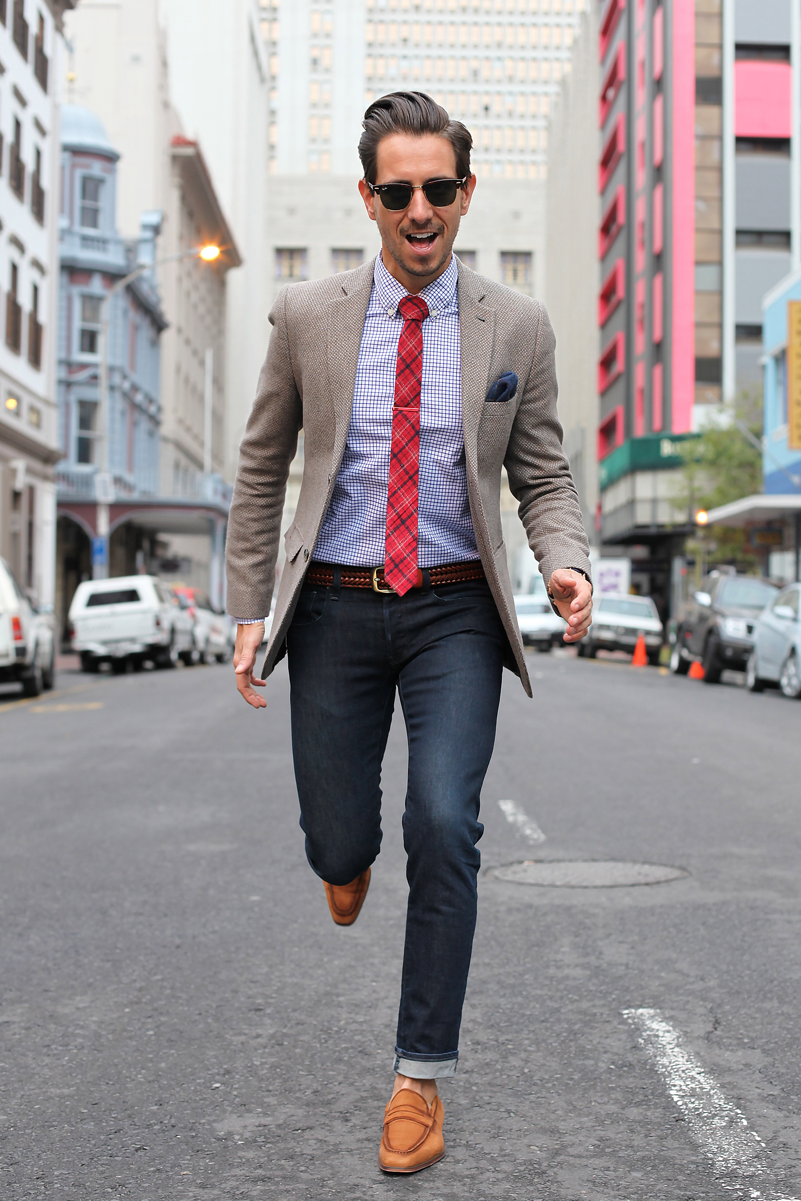 Cinturón trenzado coñac - 6