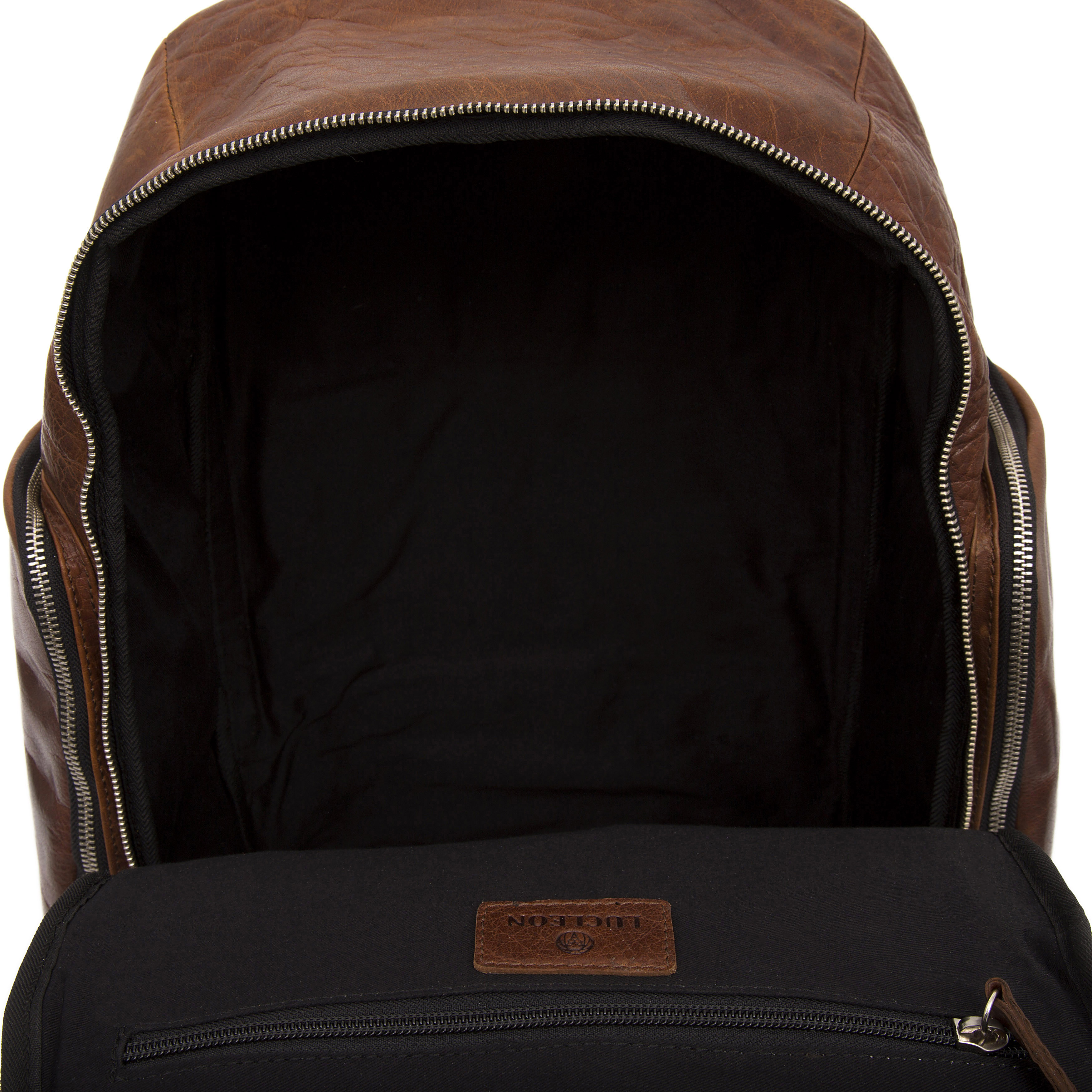 Zaino Montreal in pelle marrone chiaro - 14