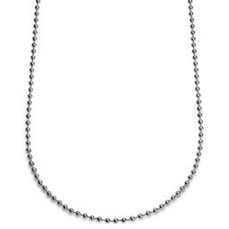 Essentials | 4 mm Silver-Tone Ball Chain Necklace
