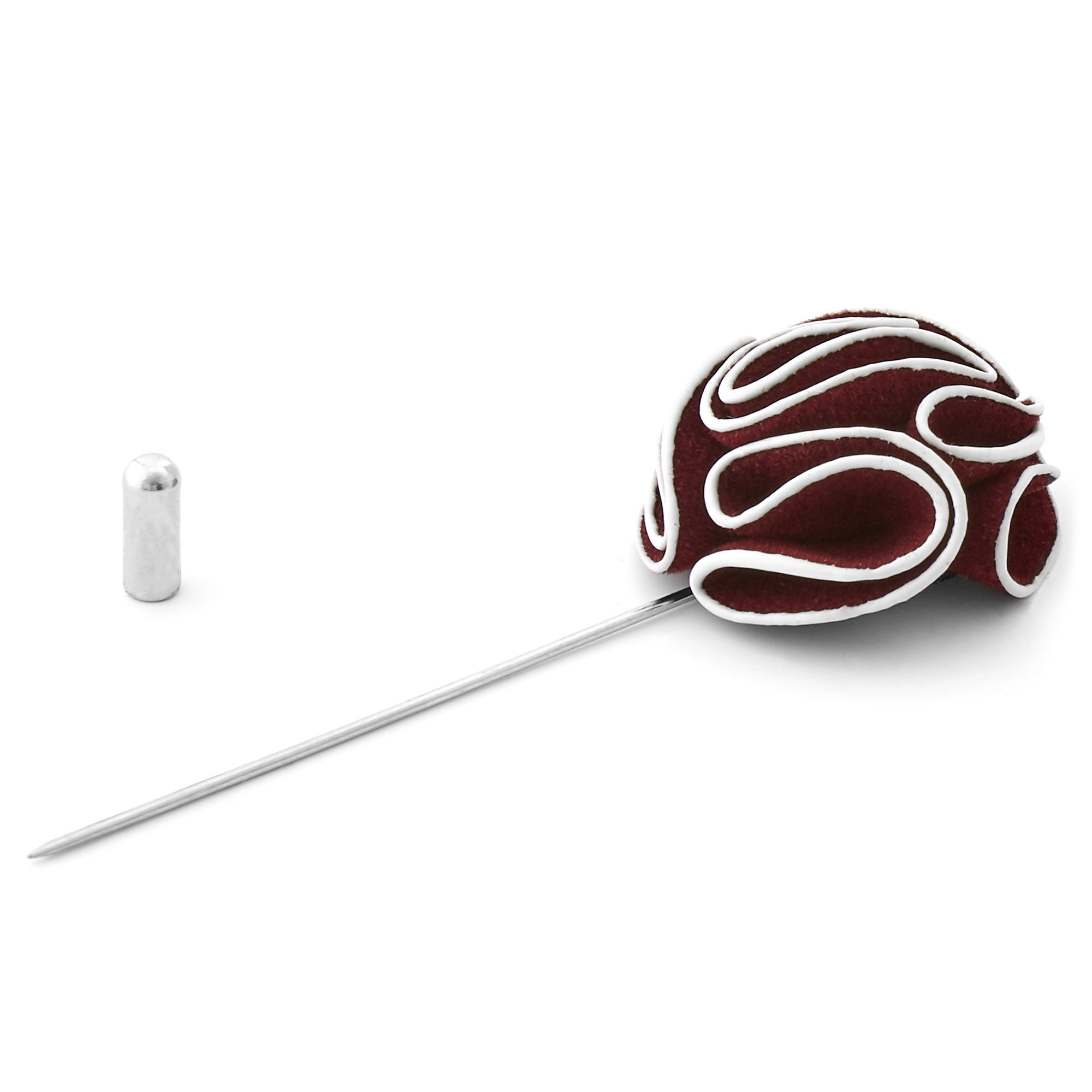 Flor de solapa camelia marrón rojizo - 2