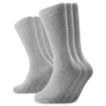 TrueFeel | 3-pack lichtgrijze katoenen middelhoge sokken TrueFeel | 3-pack lichtgrijze katoenen middelhoge sokken