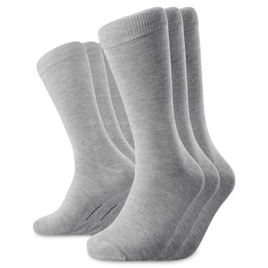 TrueFeel | 3er-Pack hellgraue Premium-Crew-Socken aus Baumwolle TrueFeel | 3er-Pack hellgraue Premium-Crew-Socken aus Baumwolle