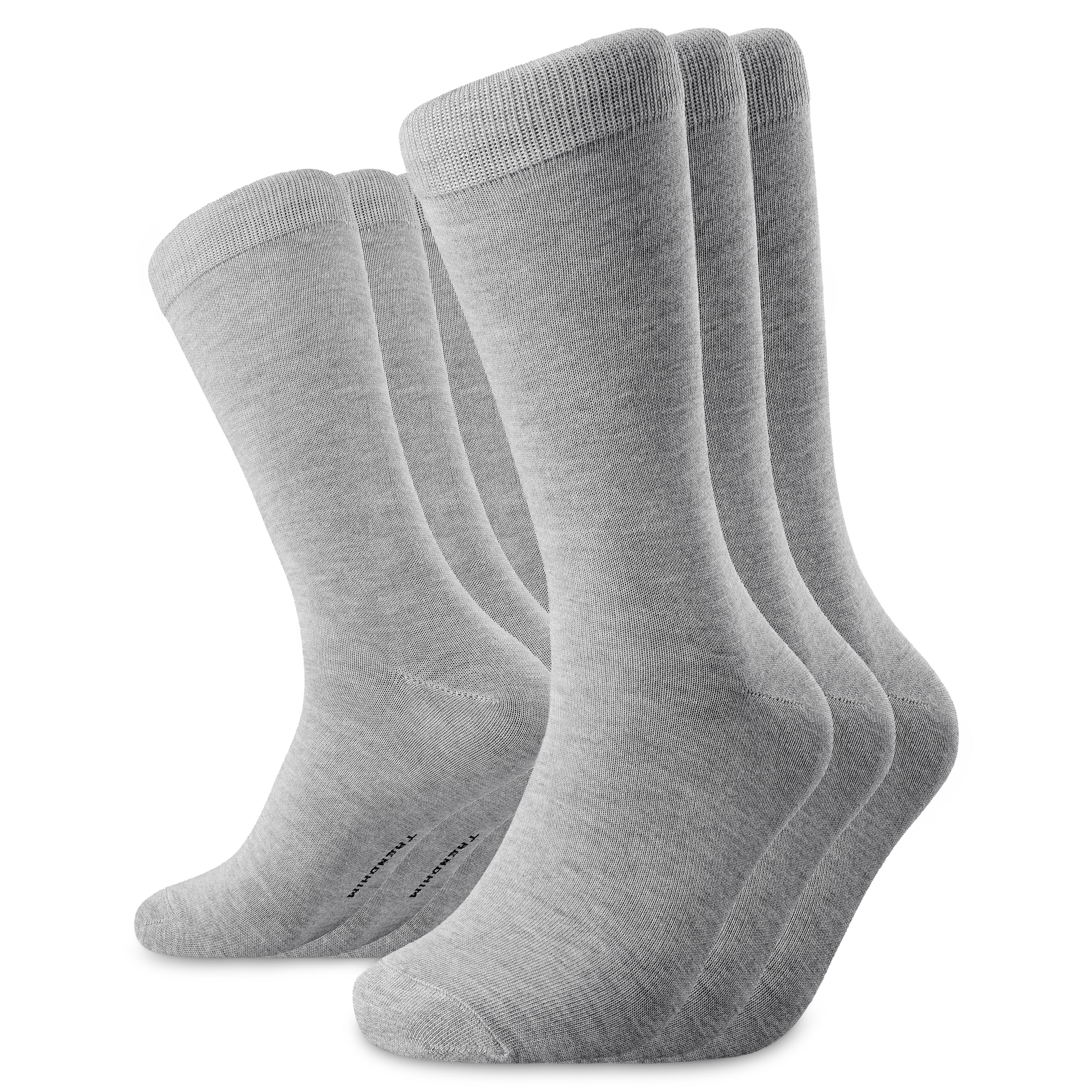 TrueFeel | Σετ 3 ζευγάρια ανοιχτό γκρι βαμβακερές κάλτσες τύπου crew TrueFeel | Σετ 3 ζευγάρια ανοιχτό γκρι βαμβακερές κάλτσες τύπου crew