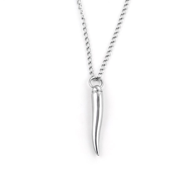 Blank Spids Stålhalskæde - 1