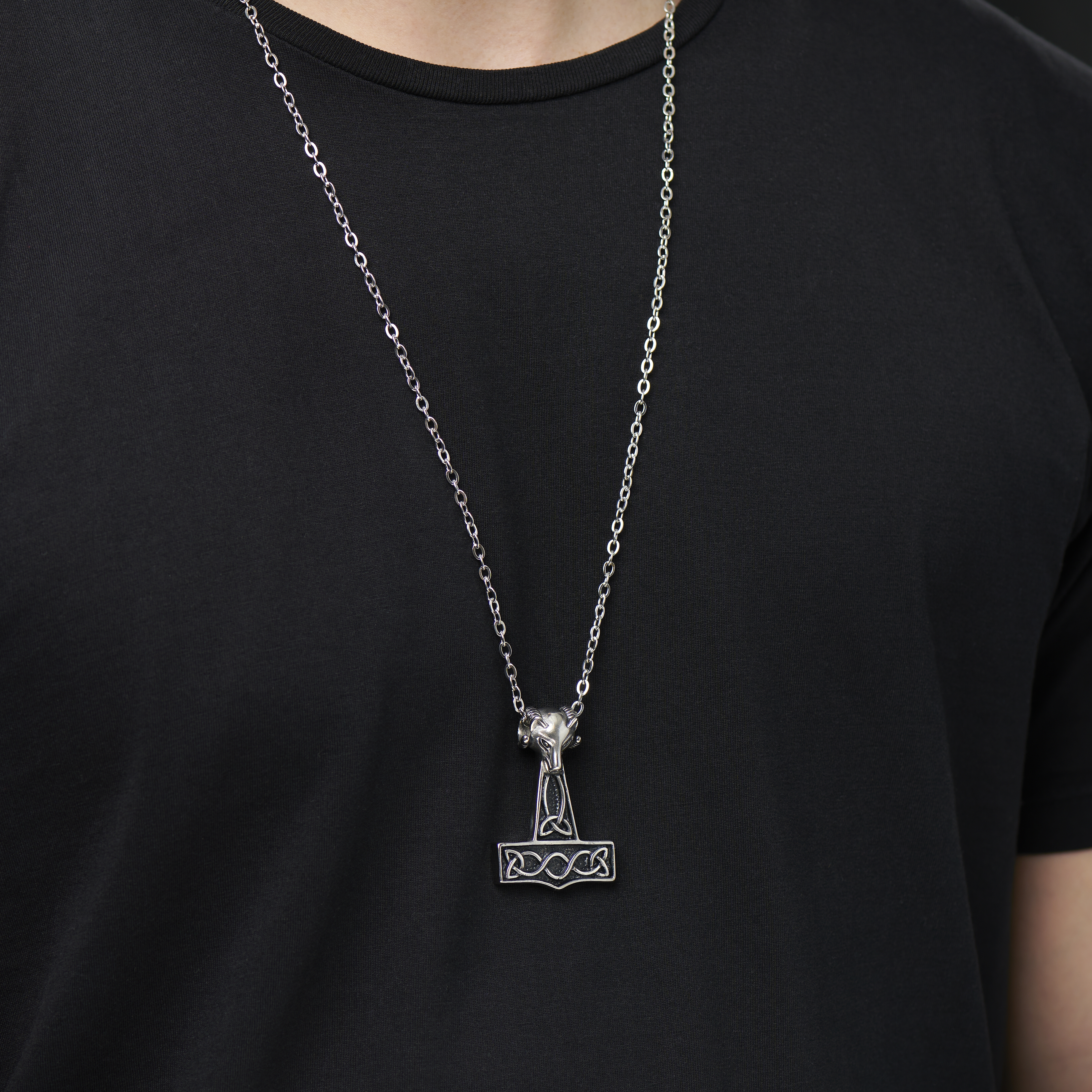 Thor’s Hammer Steel Necklace - 4