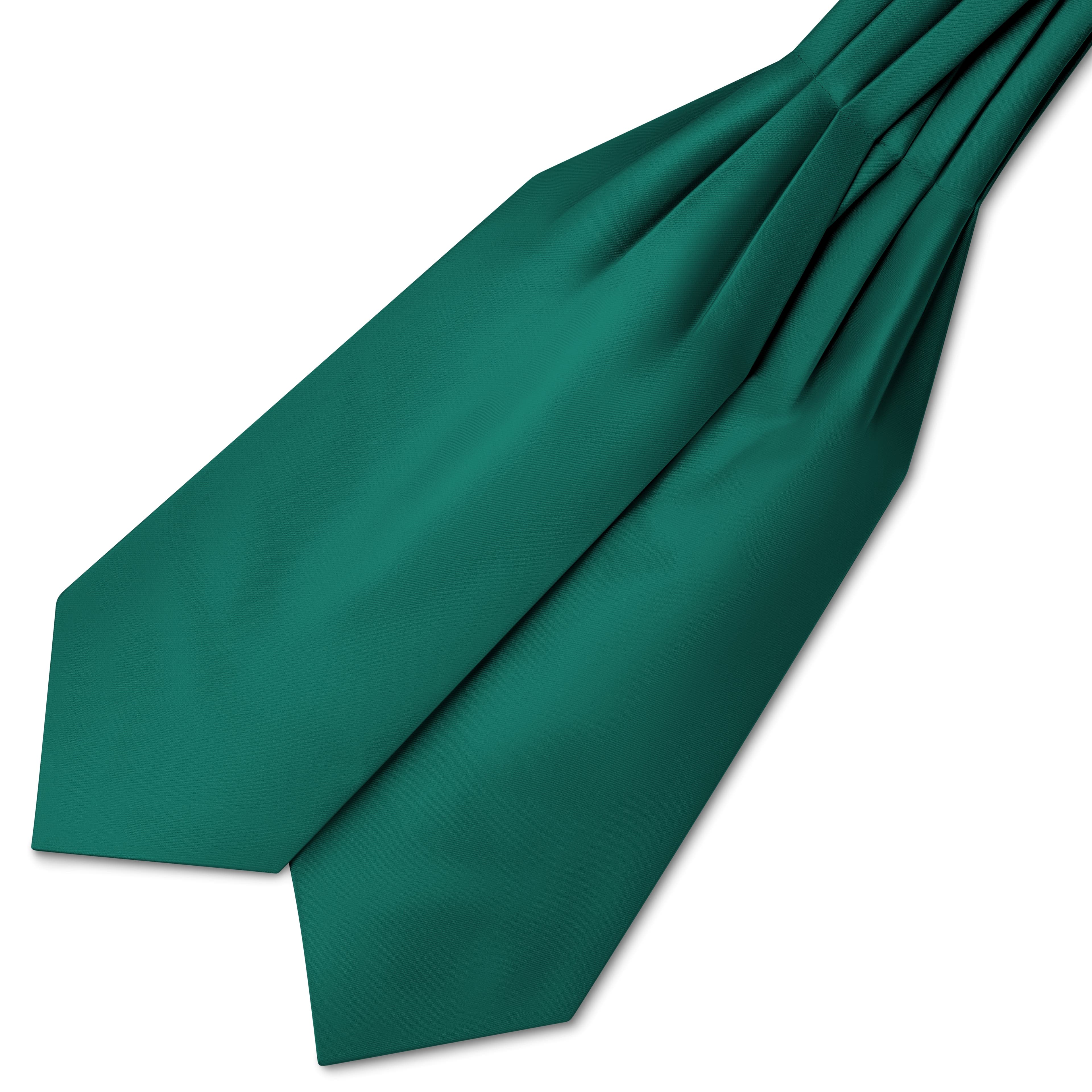Cravate Ascot en satin vert émeraude