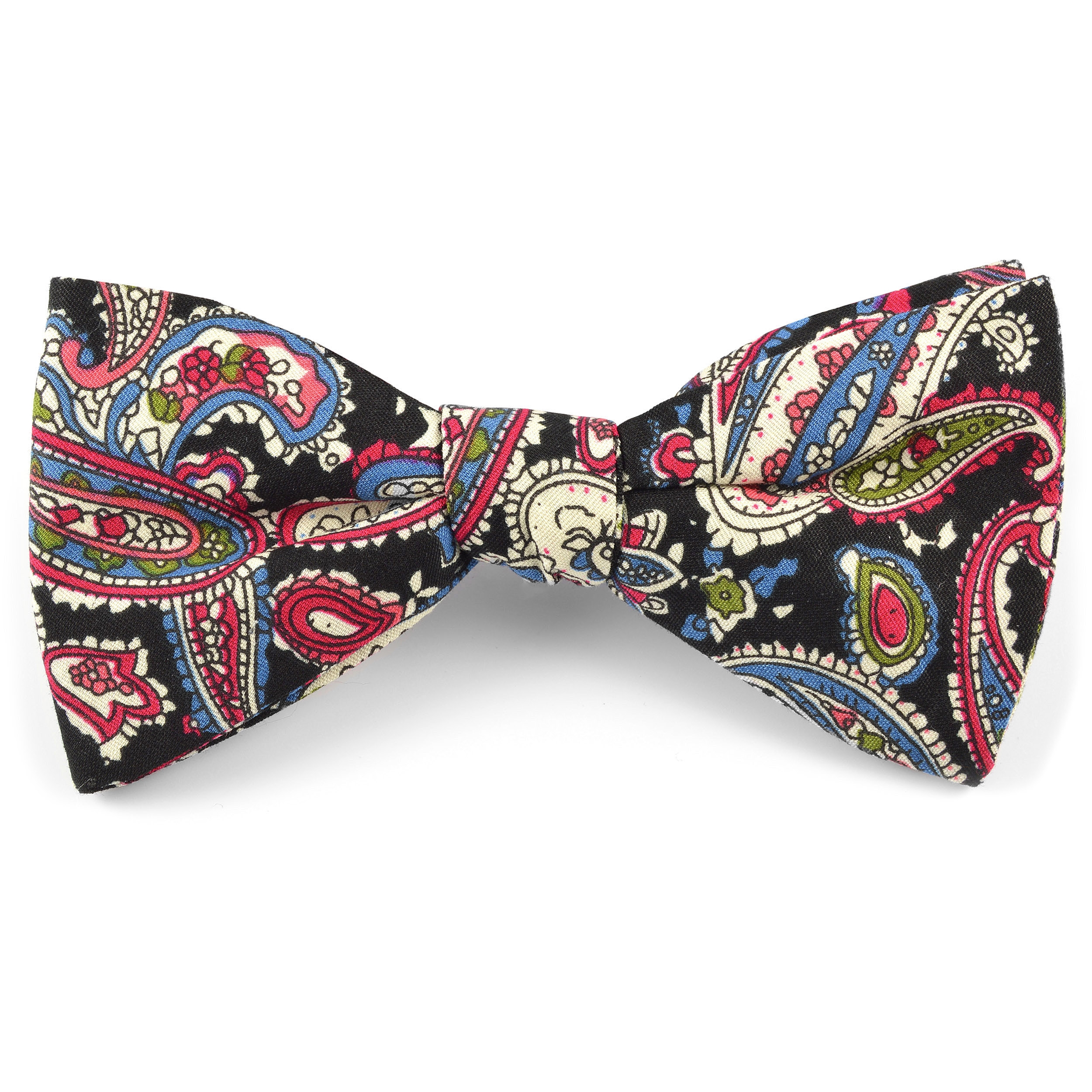 Retro-Look Baumwollfliege In Blau & Rot - 1