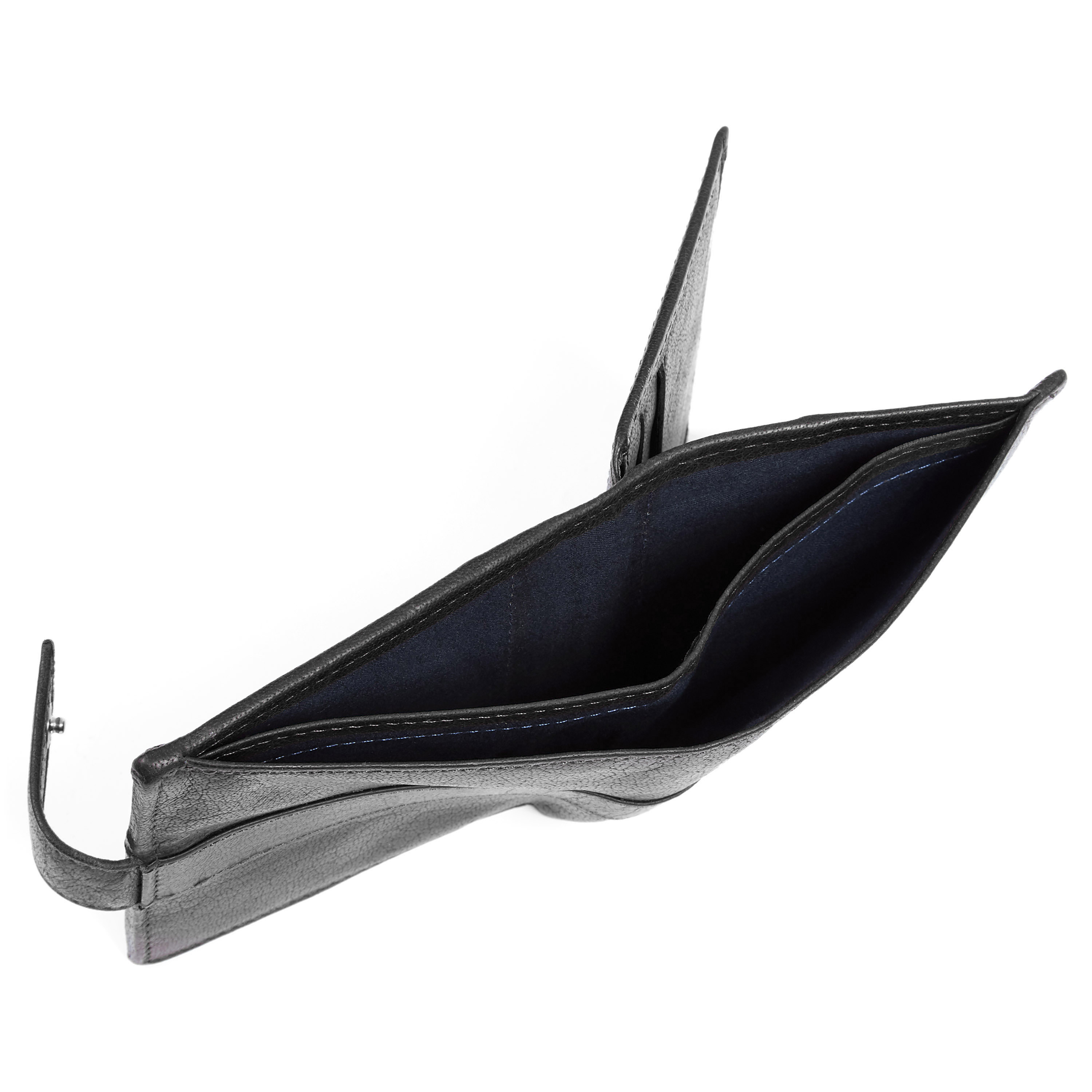 Montreal Vertical Black RFID Leather Wallet - 6