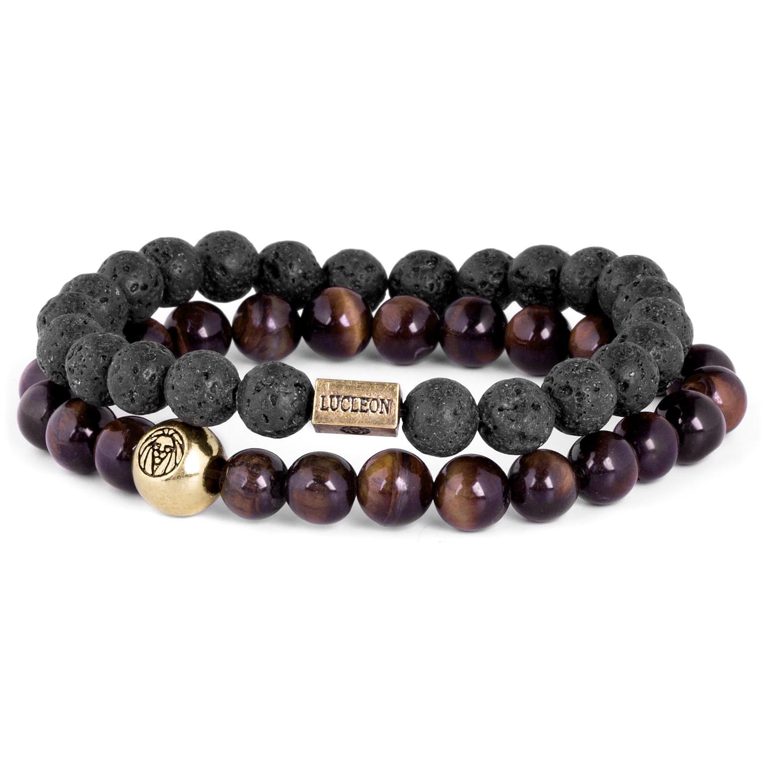 Rode Tijgeroog & Lava Miro Armband Rode Tijgeroog & Lava Miro Armband