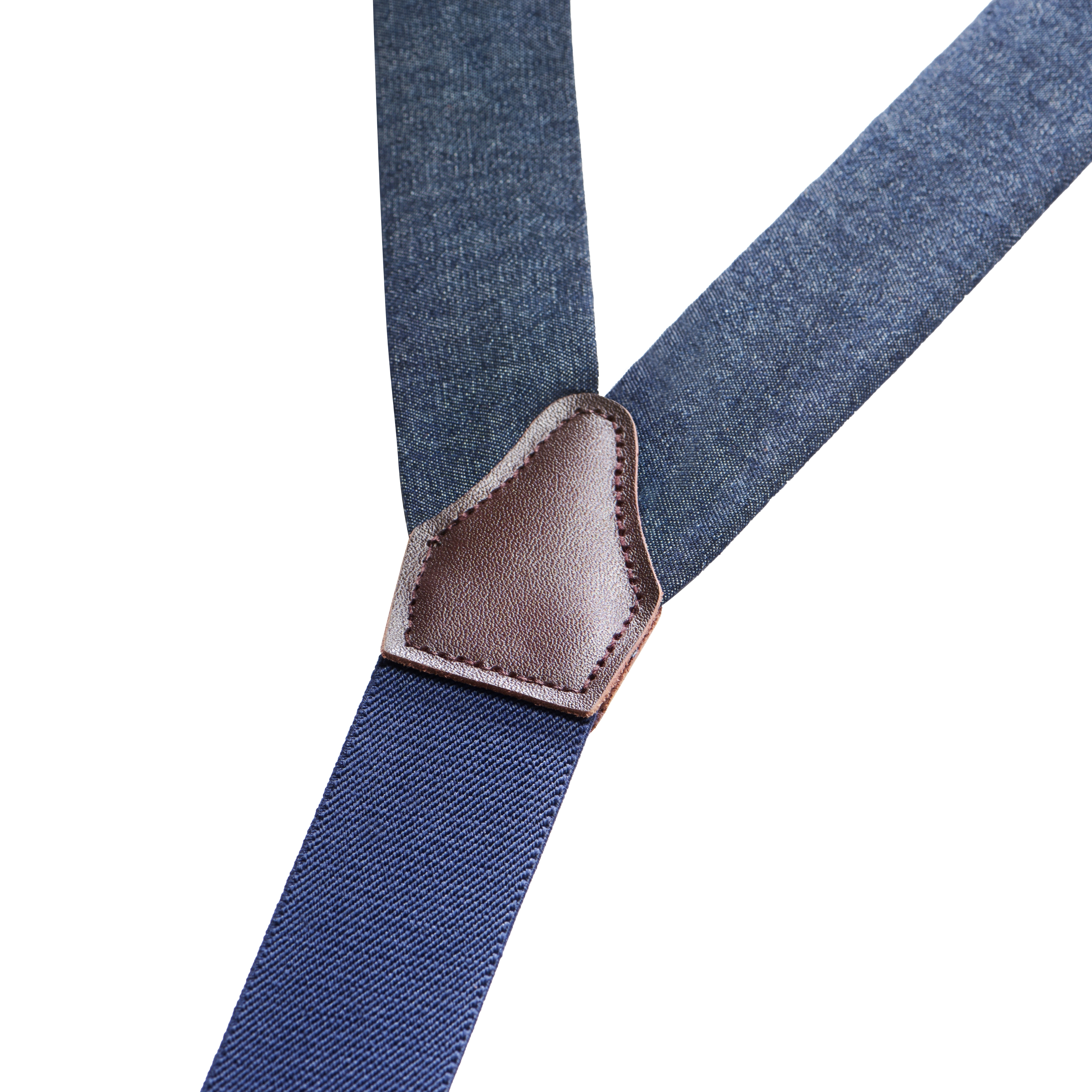 Mörkblå jeanshänglen med Y-design och dubbla clip-ons - 2