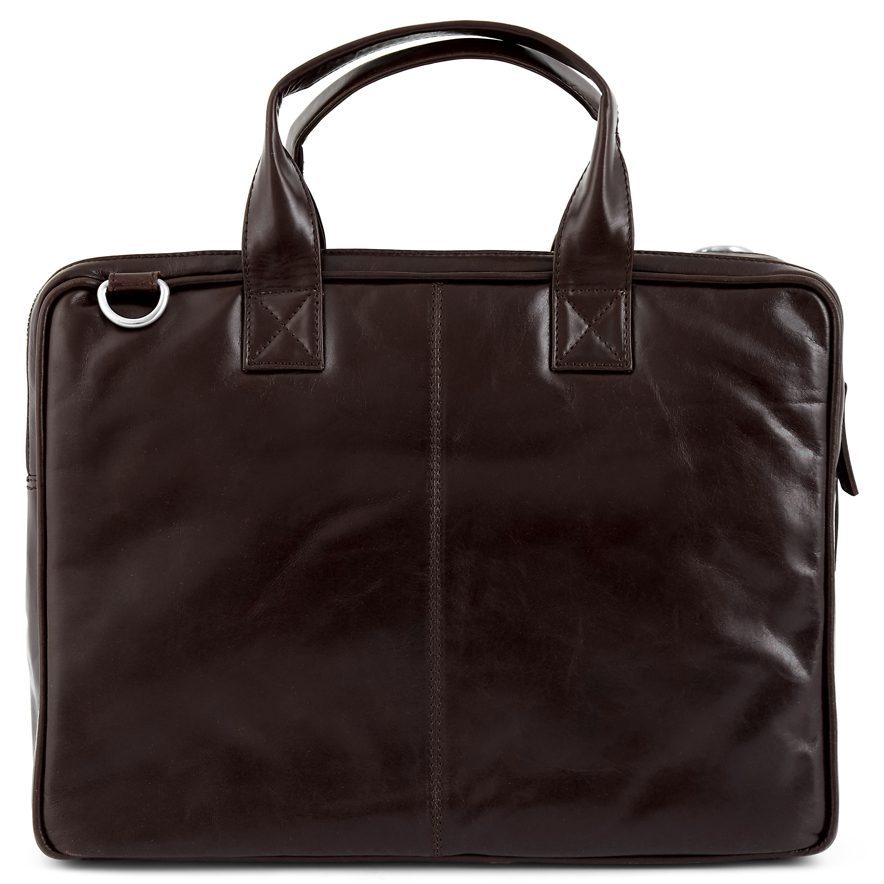 Tamnosmeđa torba za računalo Jasper s dvostrukim patentnim zatvaračem - 5