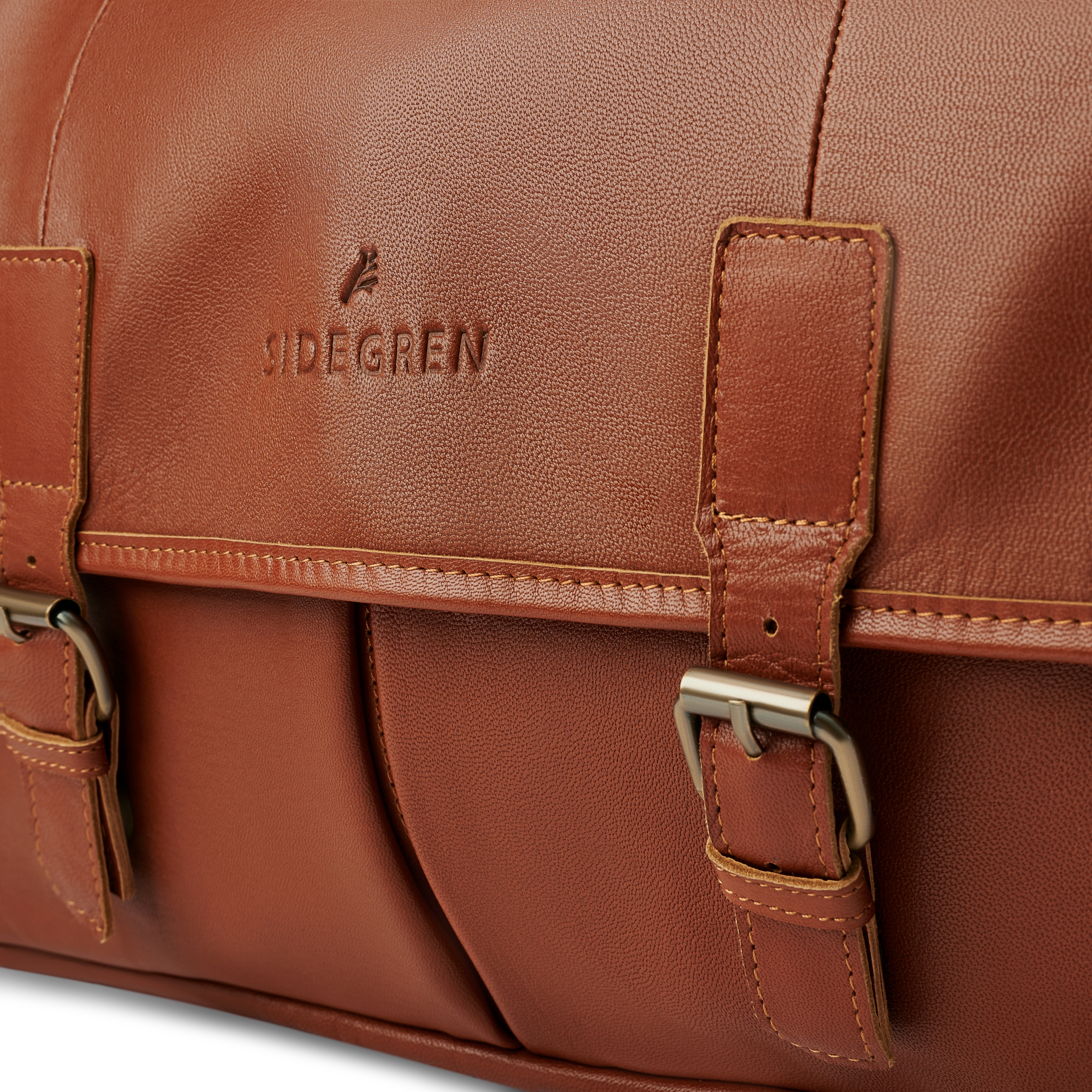 Fidei | Mocha Full Grain Goat Leather Business Weekend Bag - 7