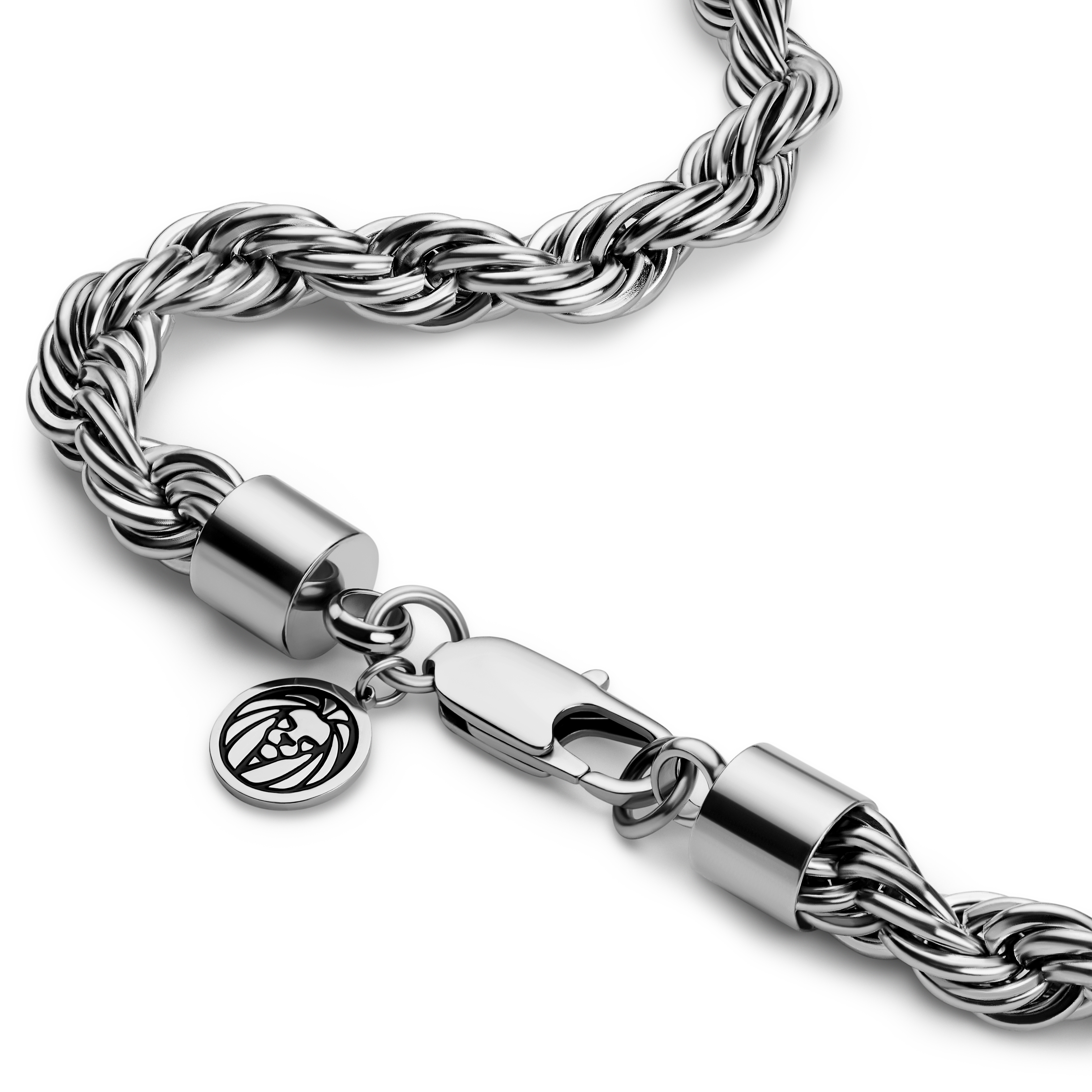 Essentials | Chaîne torsadée argentée 8 mm - 3