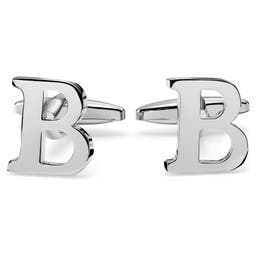 Silver-Tone Letter B Initial Cufflinks