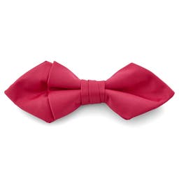Screaming Pink Basic Pointy Pre-Tied Bow Tie