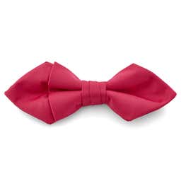 Neon Pink Basic Pointy Pre-Tied Bow Tie