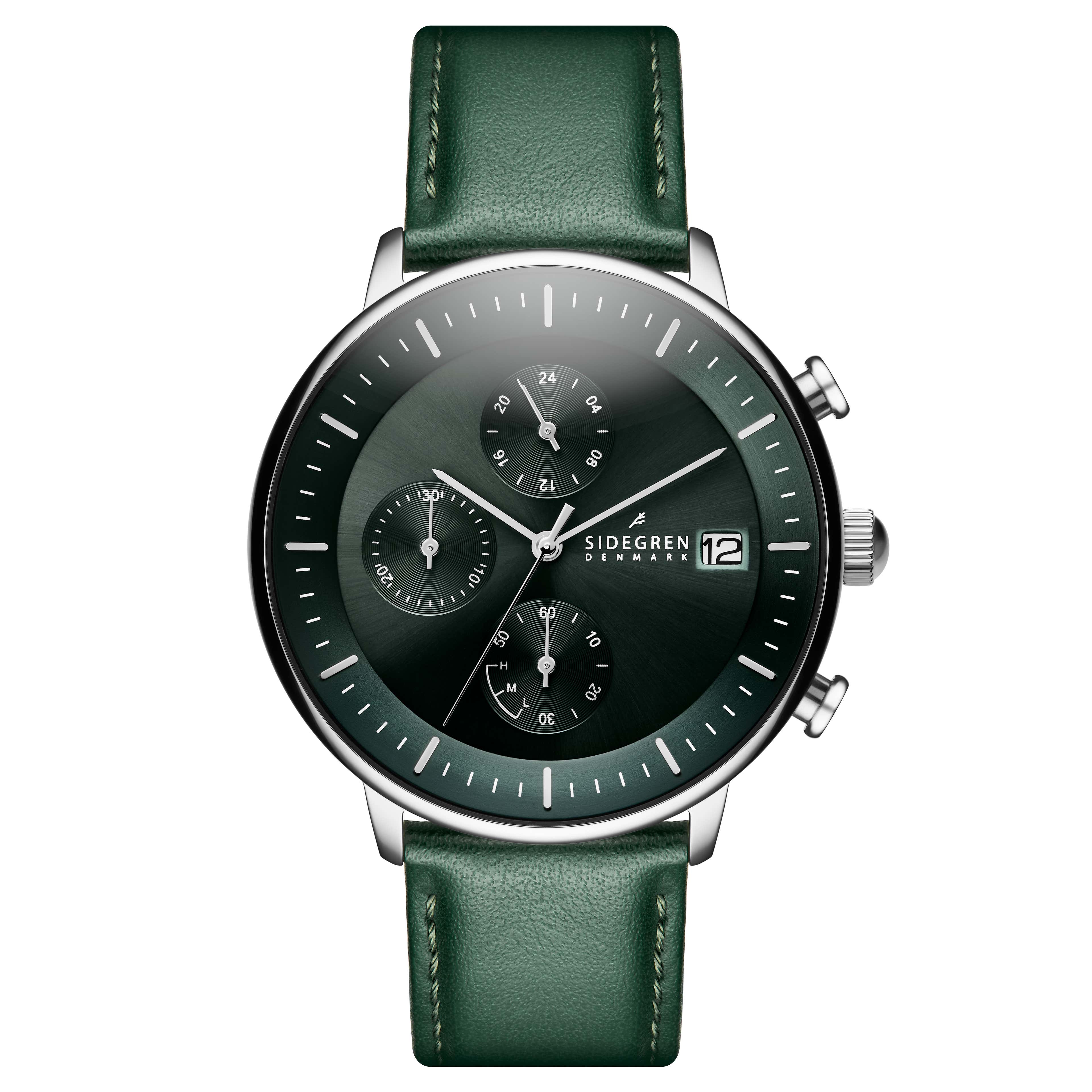 Solis | Zielony zegarek z chronografem zasilany energią słoneczną