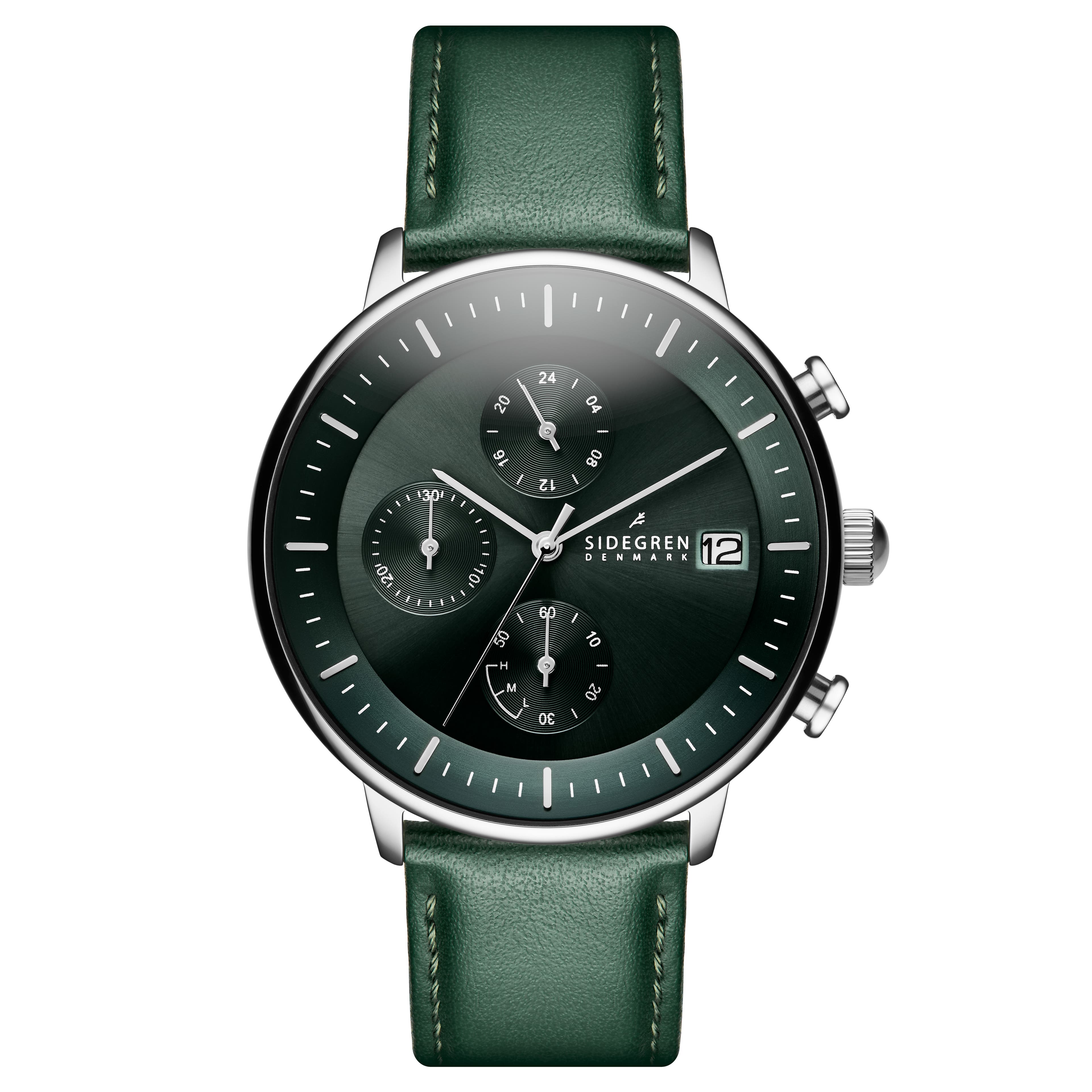 Solis | Zelené hodinky s chronografom na solárny pohon