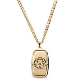 Icarus Gael Gold-tone Dog Tag Necklace