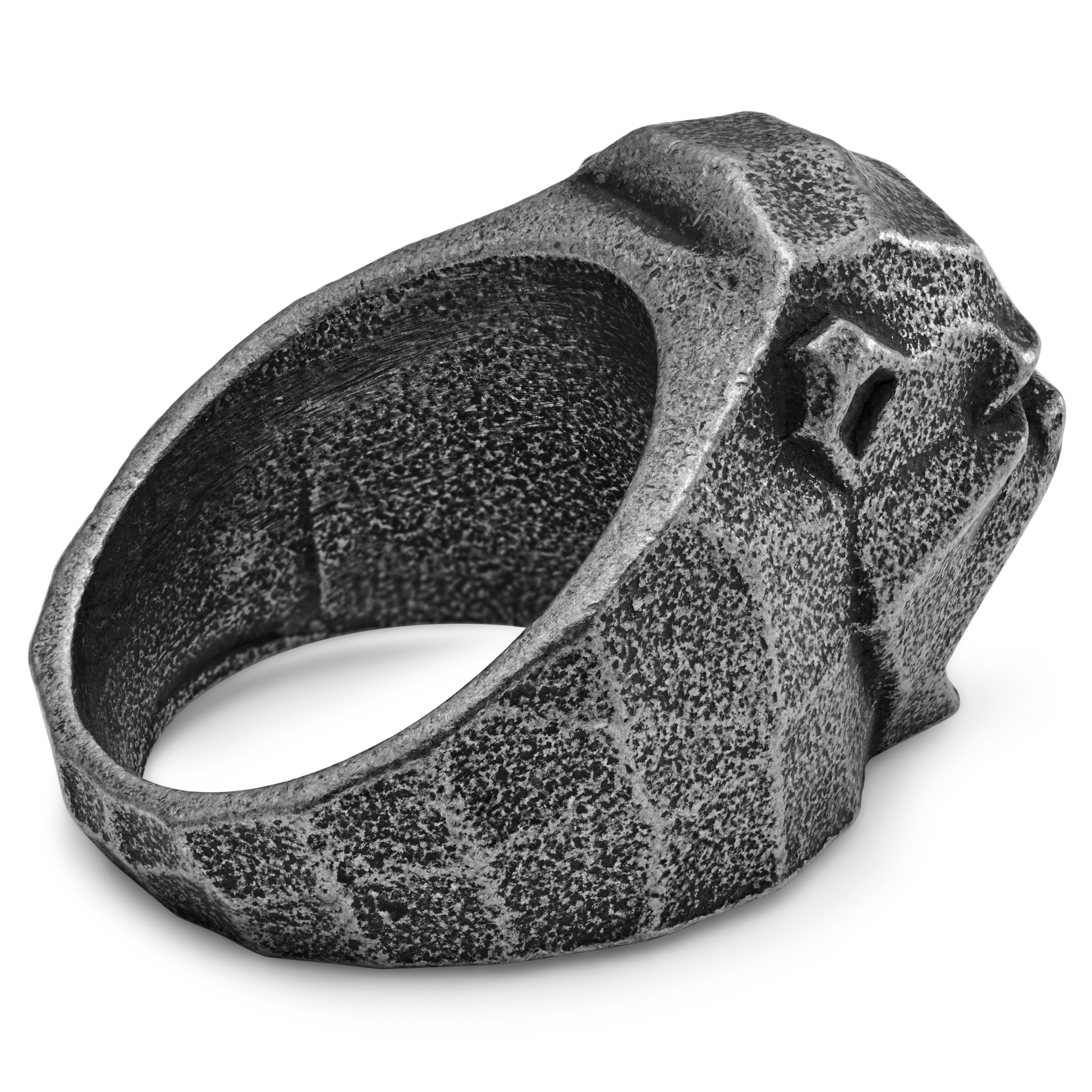 Bague grise tête de gorille Mack - 4