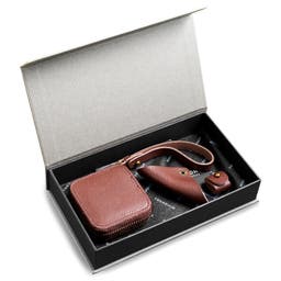 Caja de regalo organizadora profesional | Cuero marrón