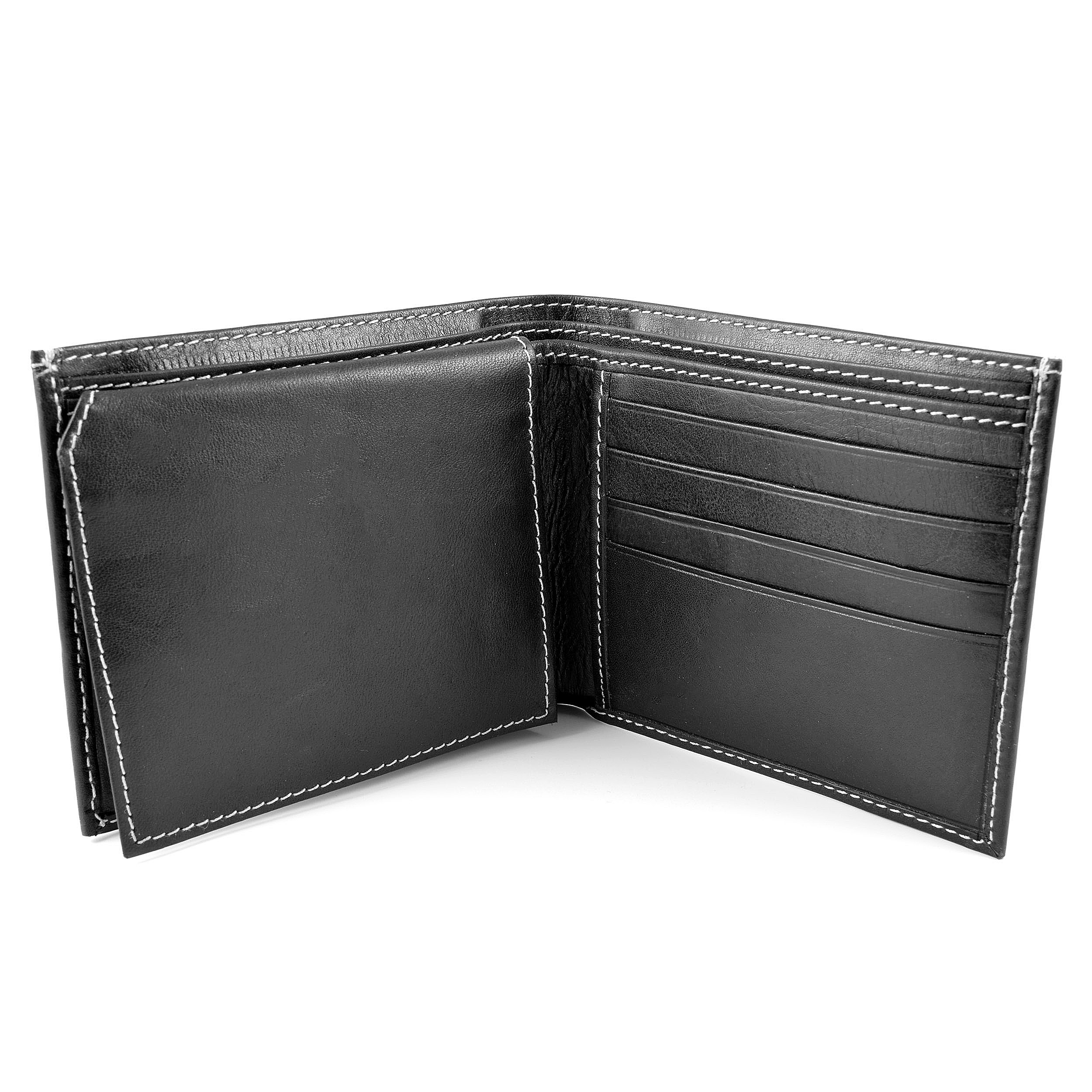 Portefeuille en cuir noir PRAMO  - 2