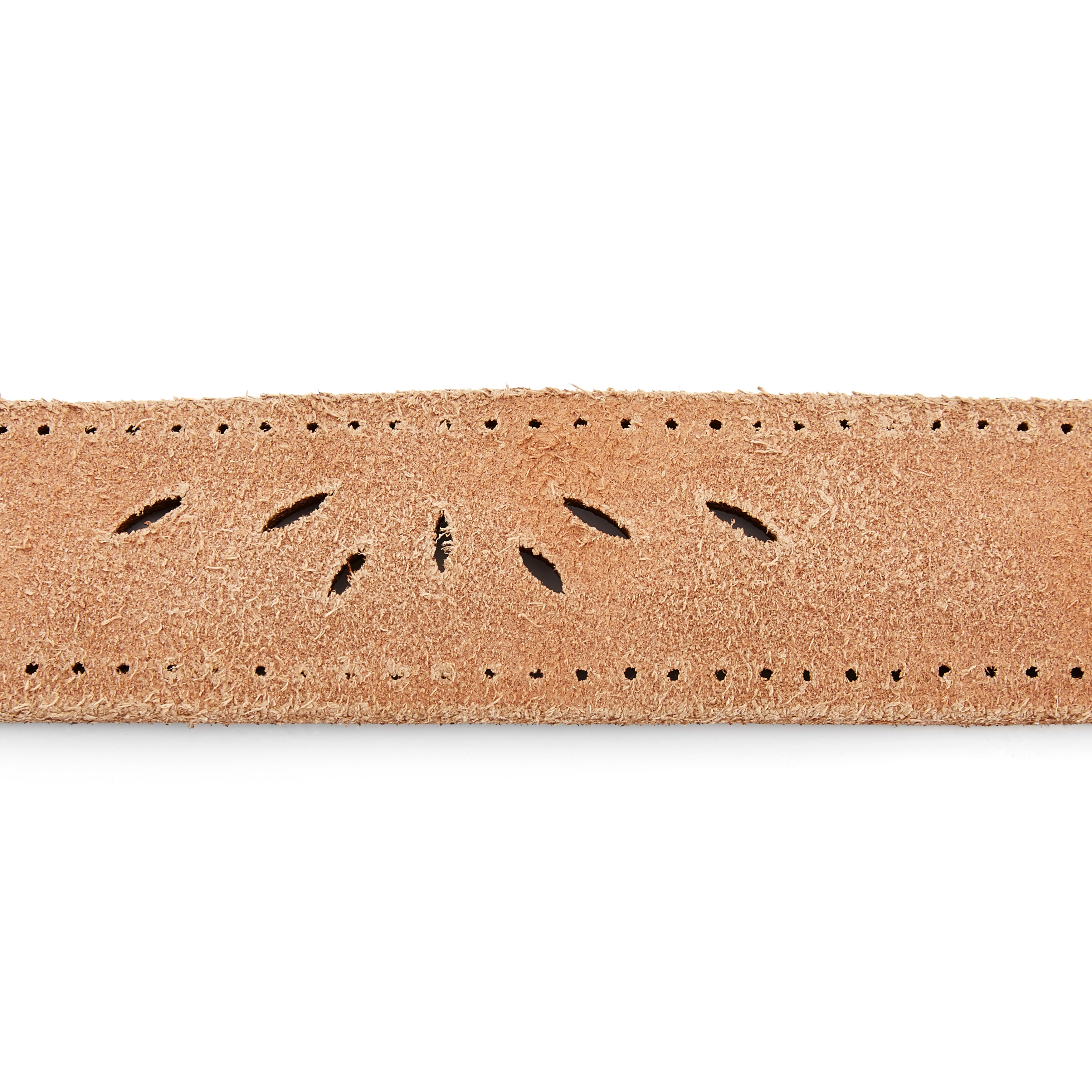 Cinturón de piel vintage marrón rojizo - 3