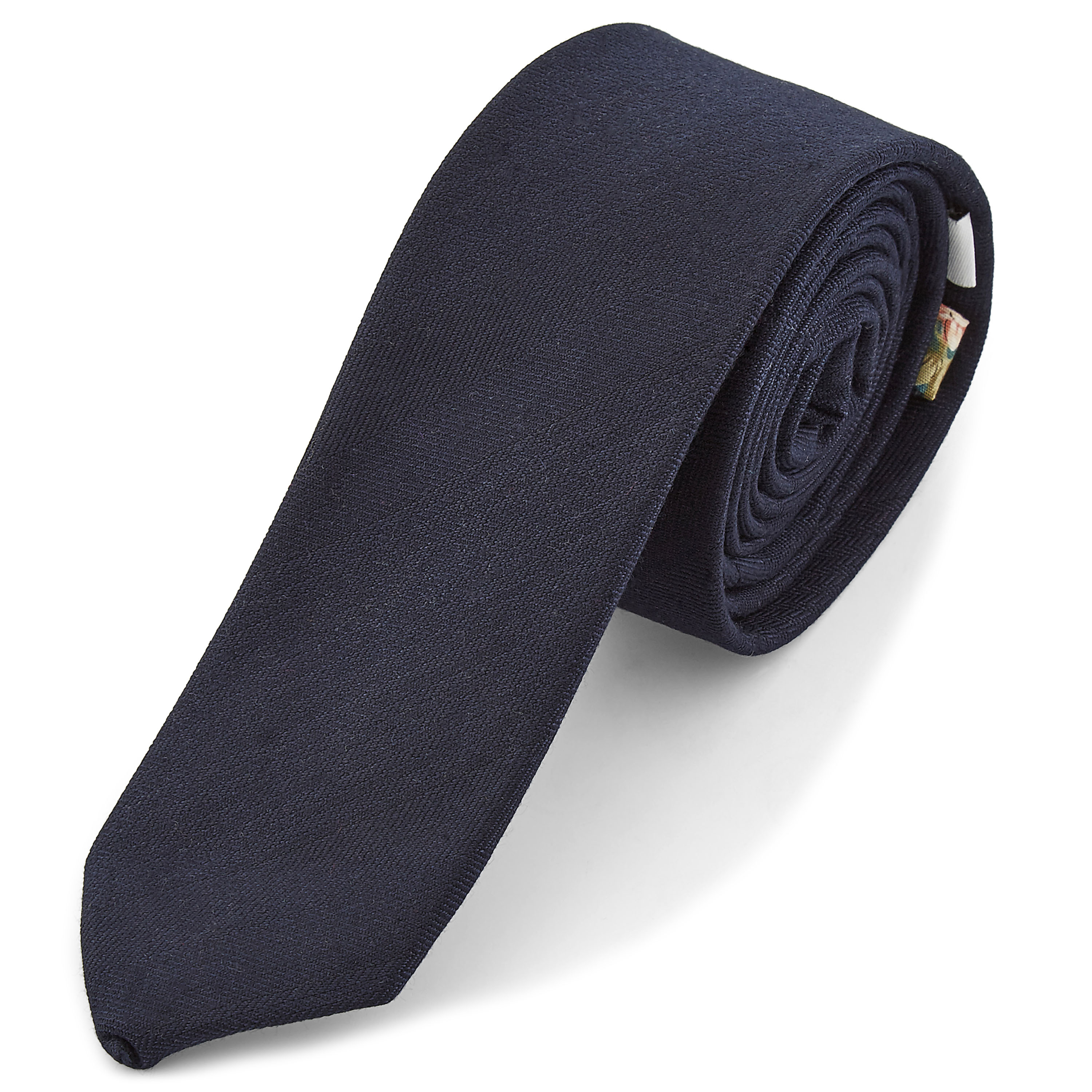 Textured Dark Navy Necktie - 1