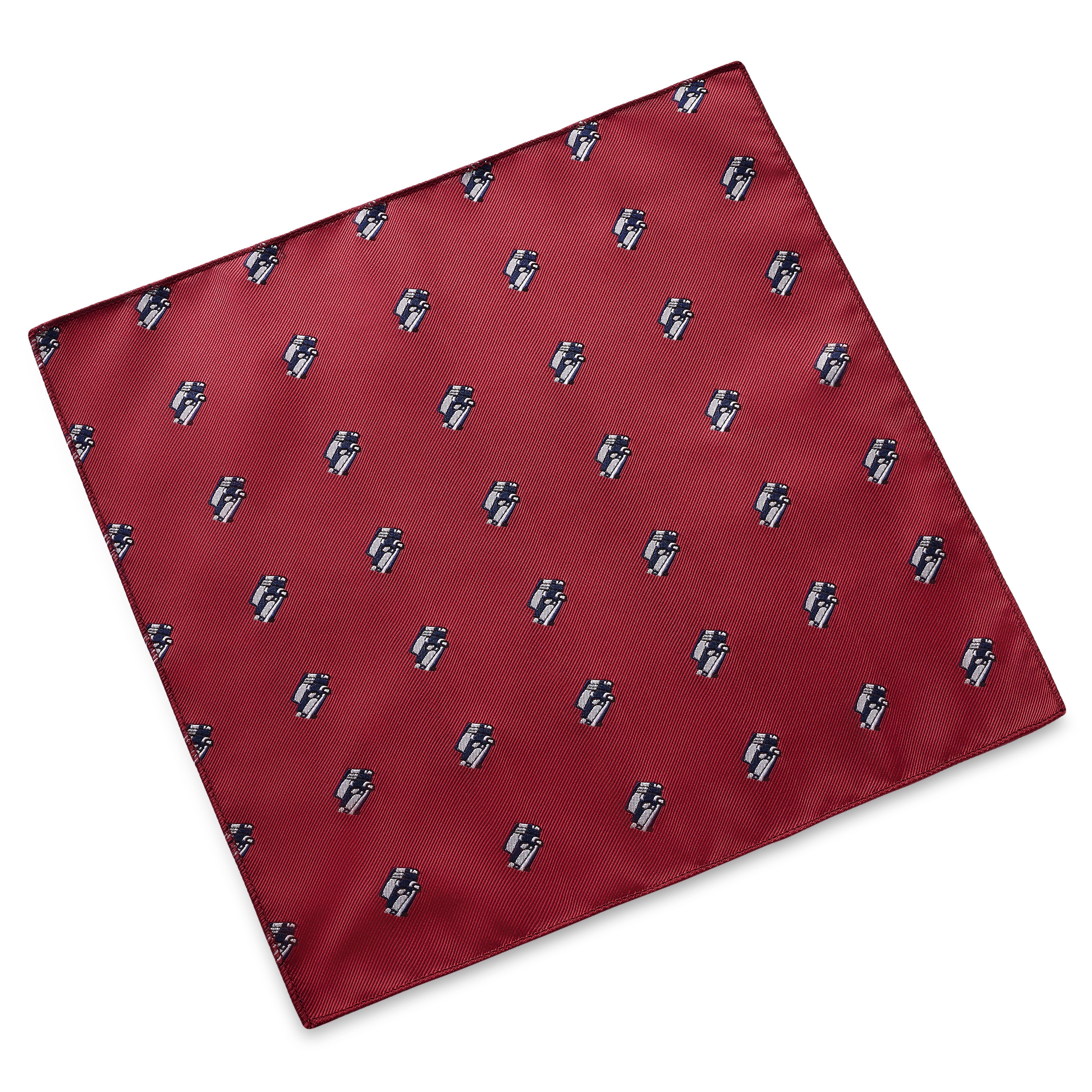 Motos | Червена кърпичка за сако с големи коли - 2