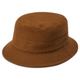Czekoladowo-brązowy kapelusz Bucket Hat Giotto Moda