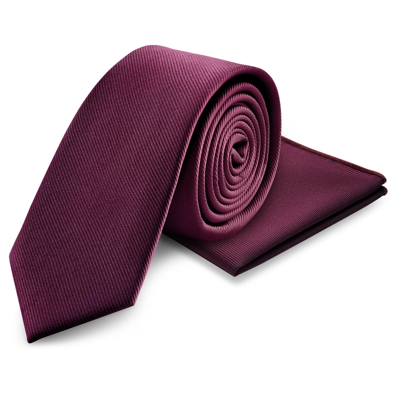 Crimson Necktie and Pocket Square Crimson Necktie and Pocket Square