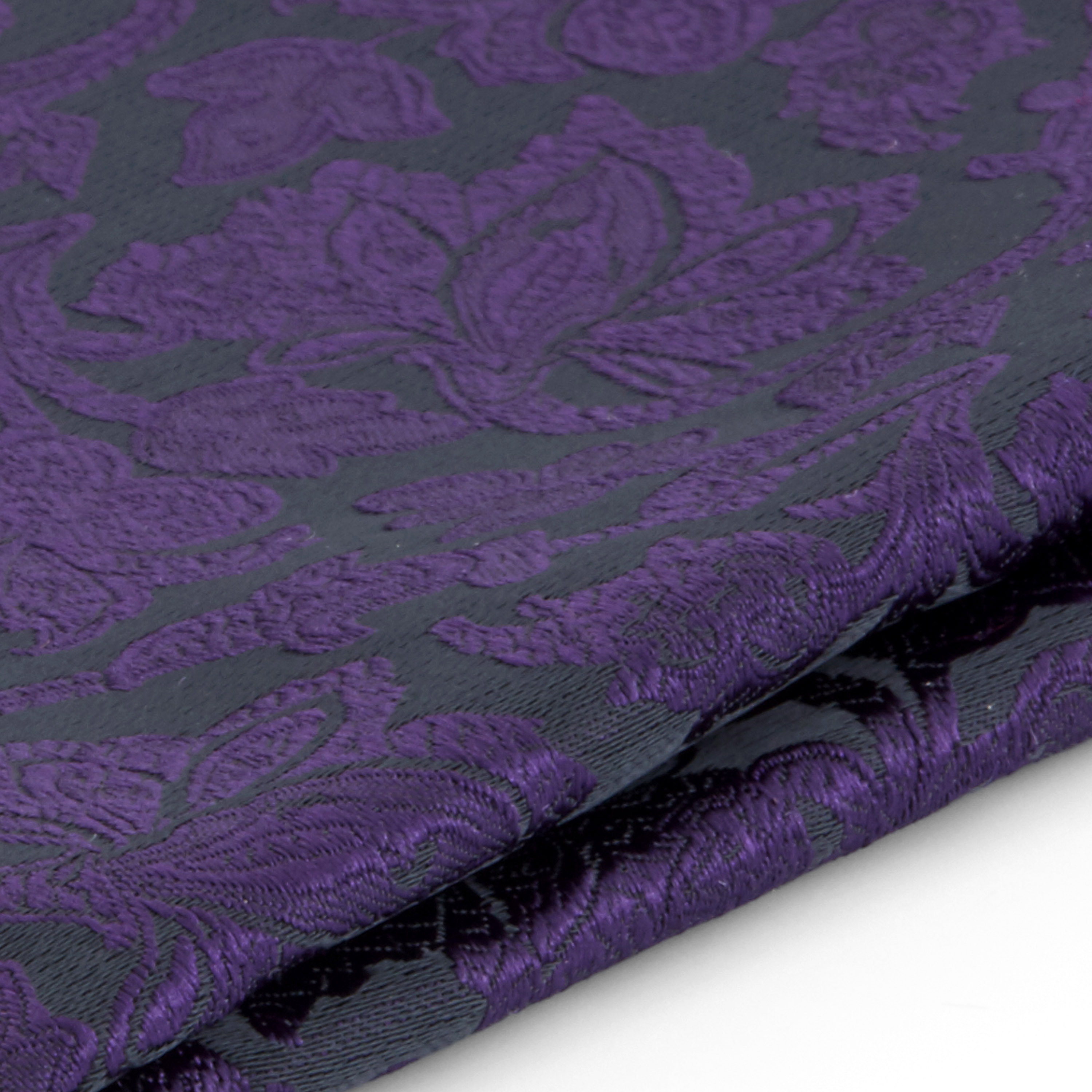 Barock Einstecktuch In Lila & Schwarz Aus Polyester  - 2