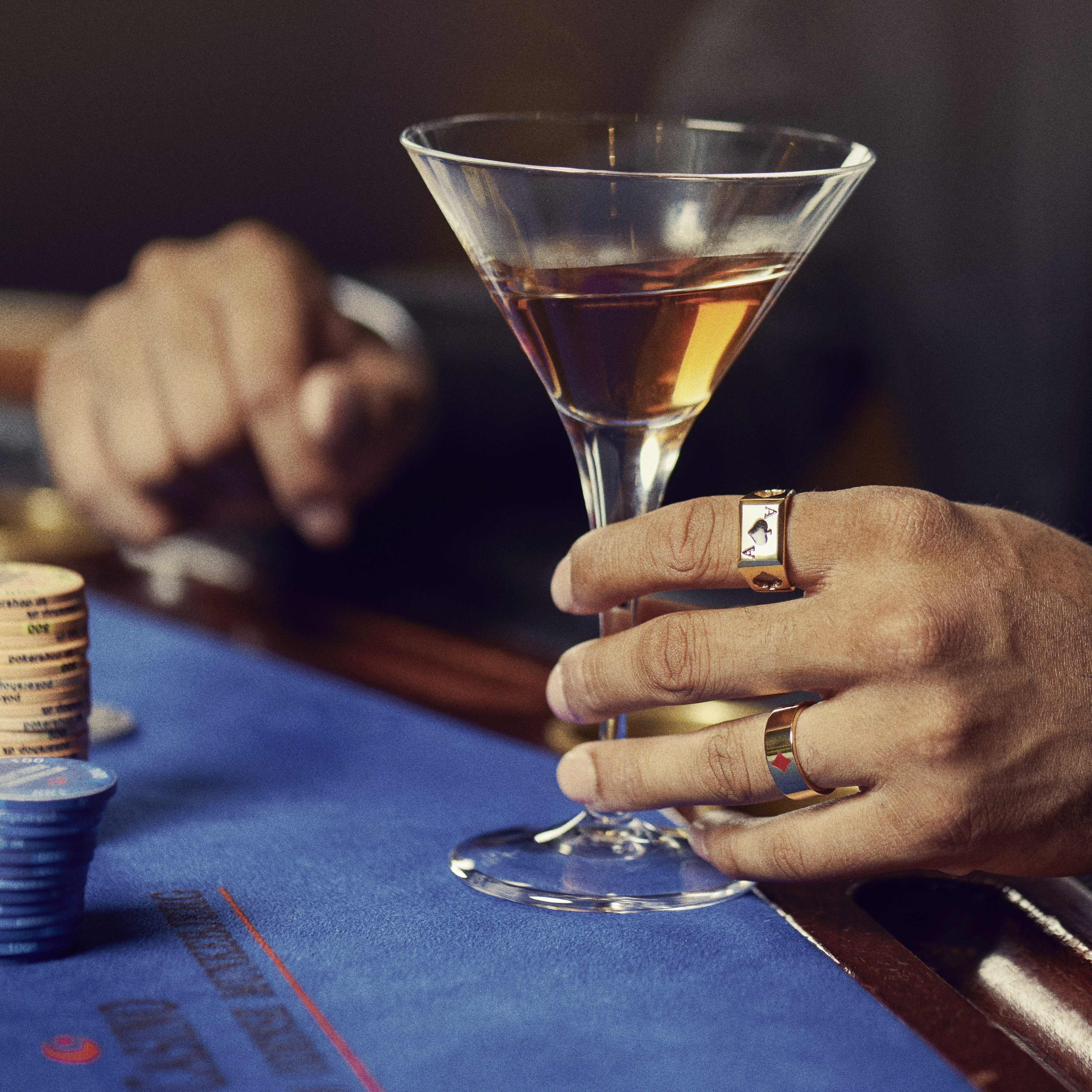 Ace | Anneau doré - Les couleurs des cartes de poker  - 4