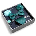 Anzug Accessoire Geschenkbox | Mintgrünes diamantgemustertes Set. Anzug Accessoire Geschenkbox | Mintgrünes diamantgemustertes Set.