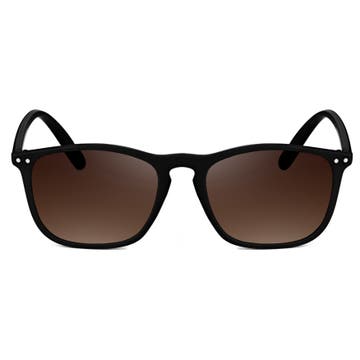 Wade | Black & Brown Polarised Square Sunglasses