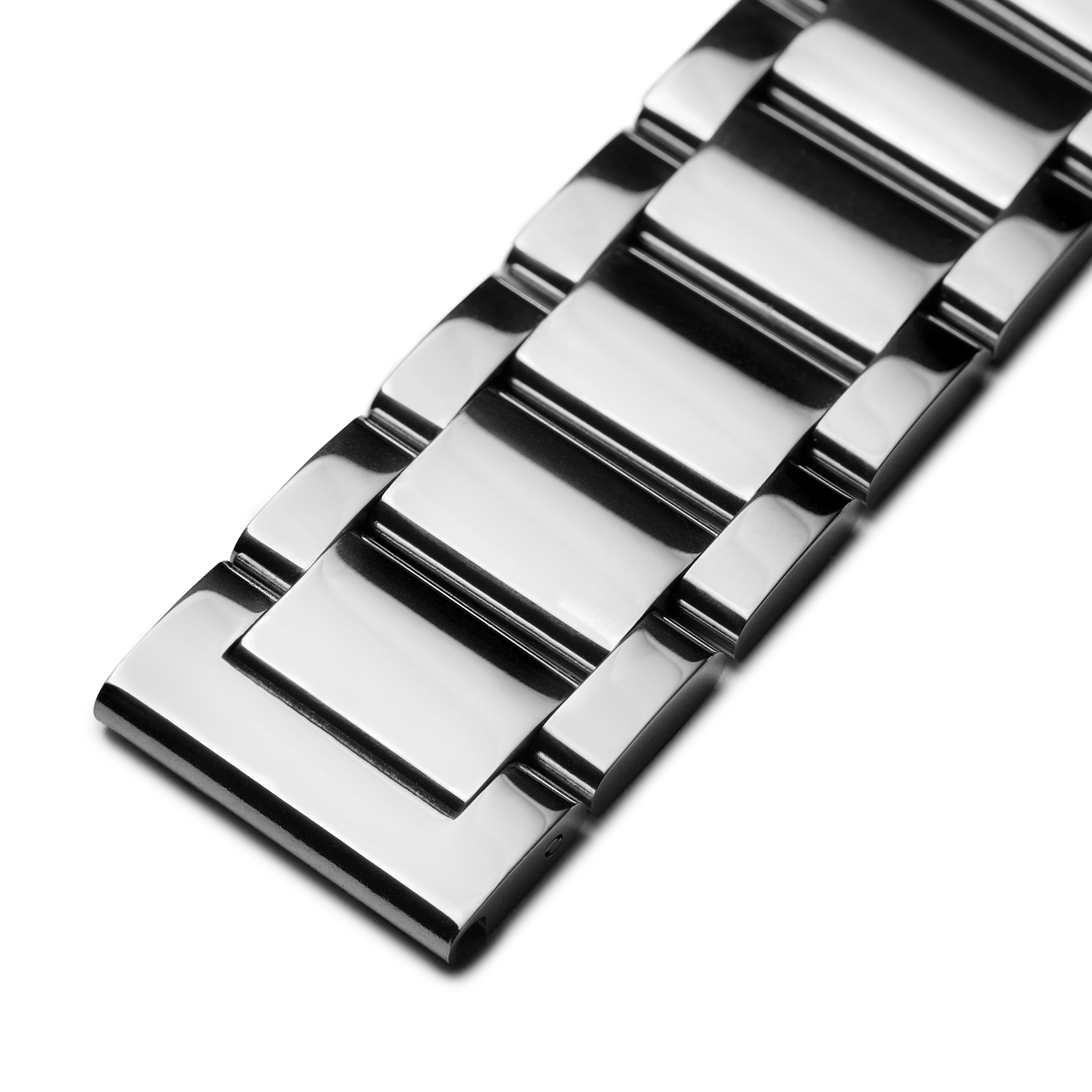 Uhrenarmband Edelstahl 24mm silberfarben - Schnellverschluss - 6