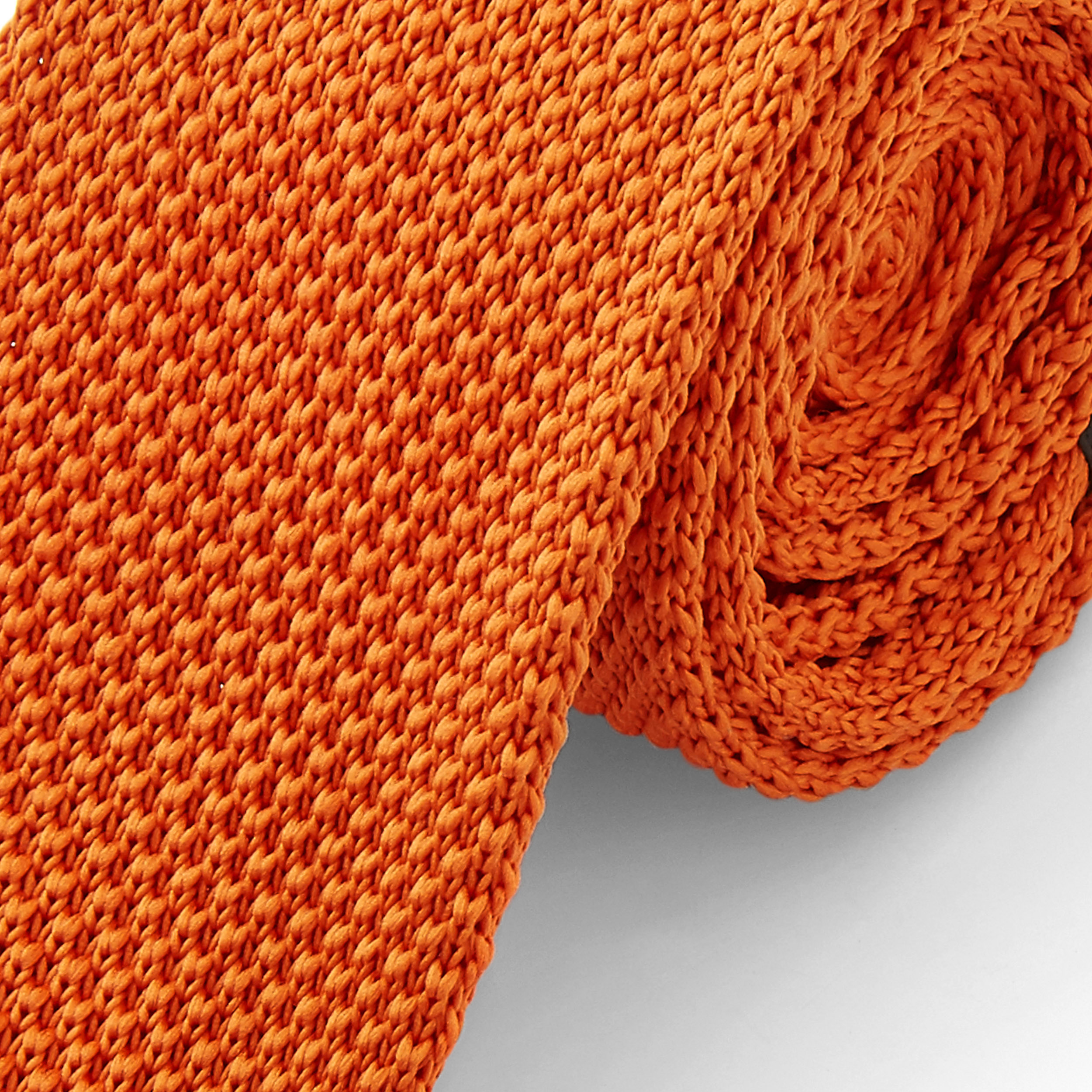 Orange Knitted Tie - 2